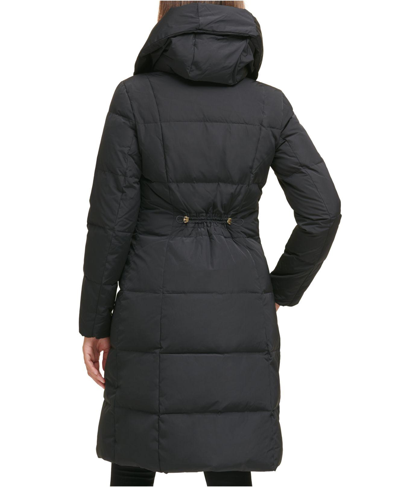 cole haan black puffer coat