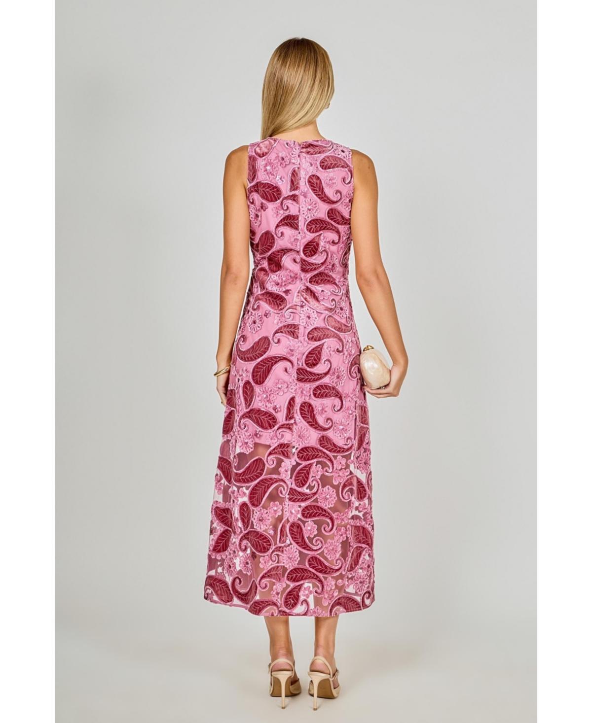 Endless Rose Lace Cami Maxi Dress in Pink | Lyst