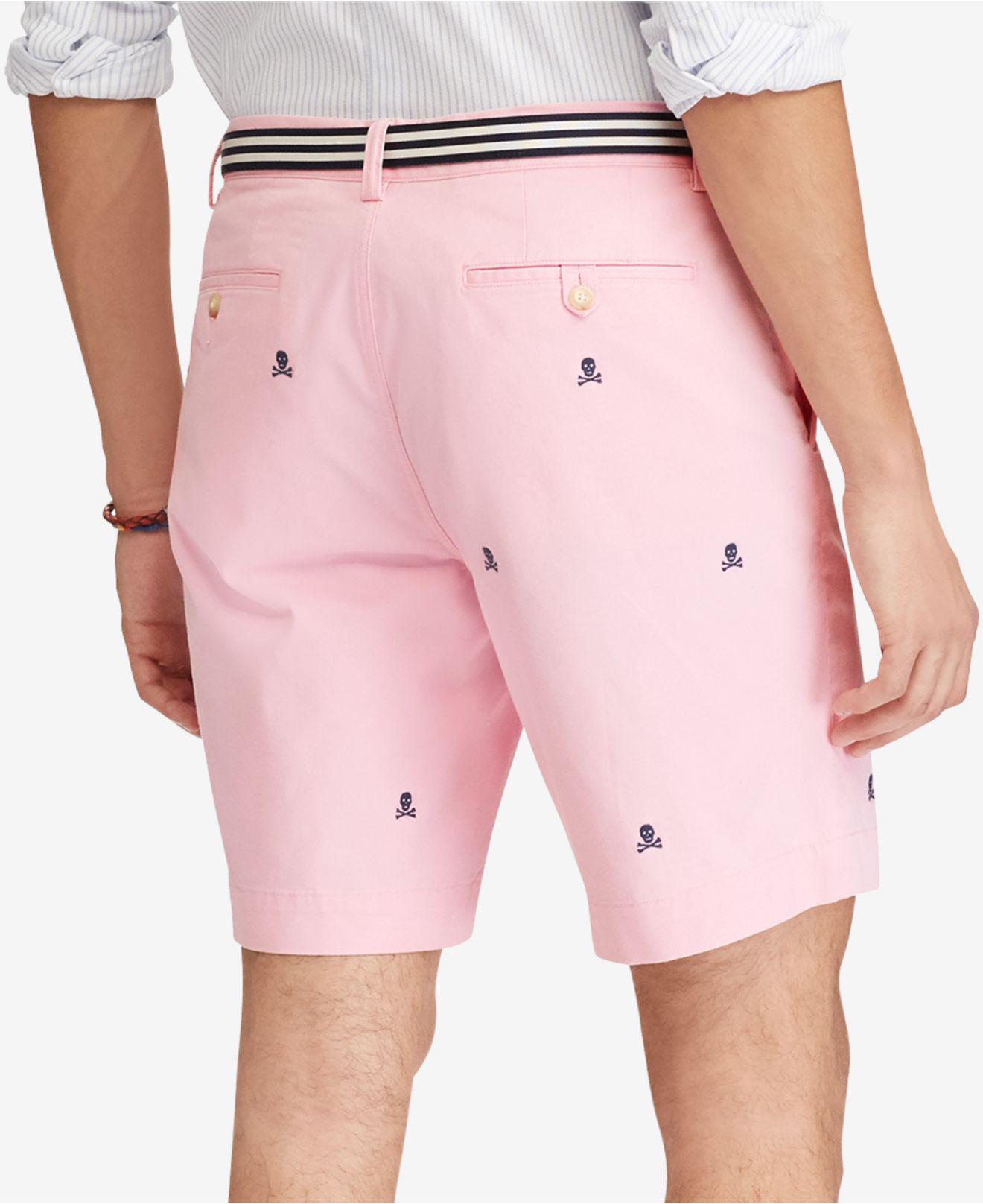 Polo Ralph Lauren Stretch Classic Fit Skull Shorts in Pink for Men | Lyst