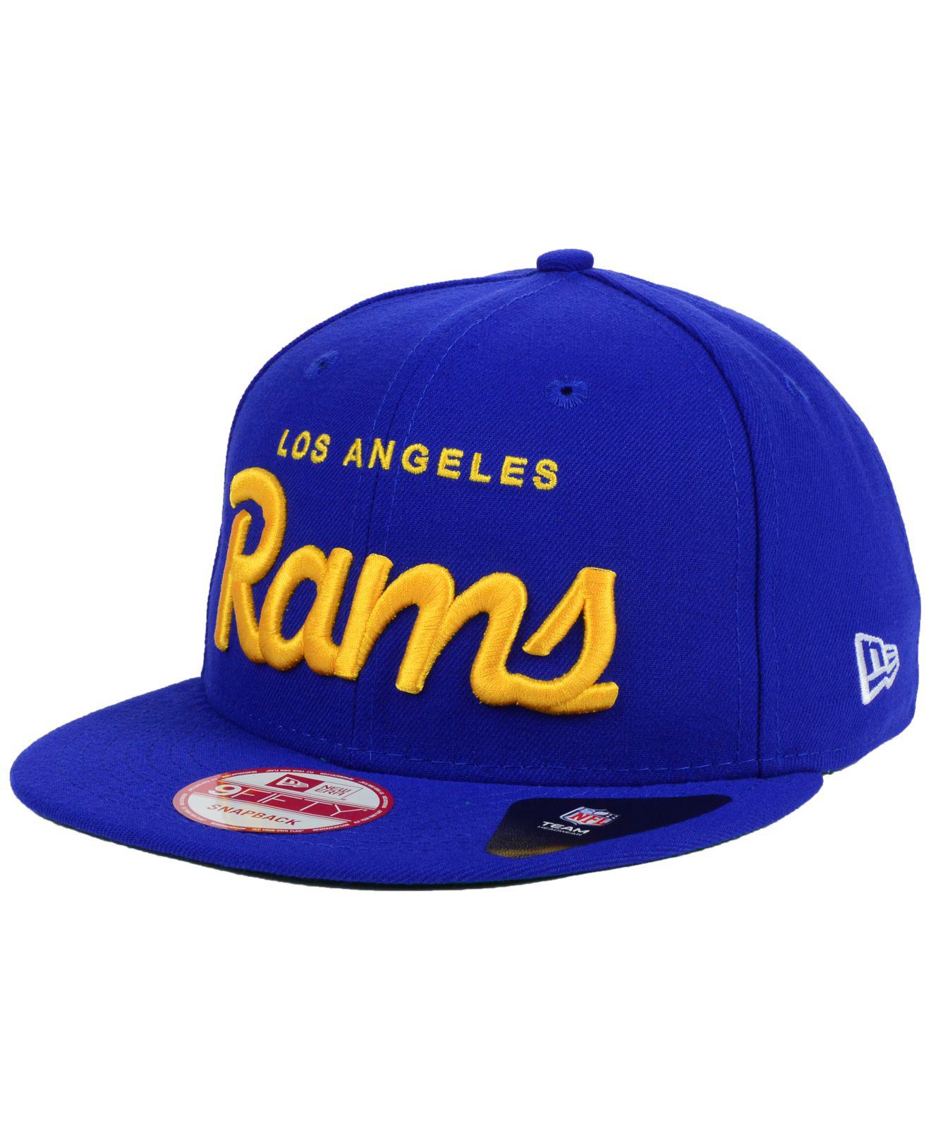 KTZ Los Angeles Rams Lids 20th Anniversary Script 9fifty Snapback Cap in  Blue for Men | Lyst