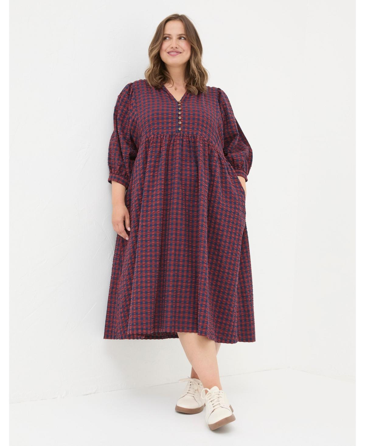 FatFace Ceil Gingham Midi Dress in Purple Lyst