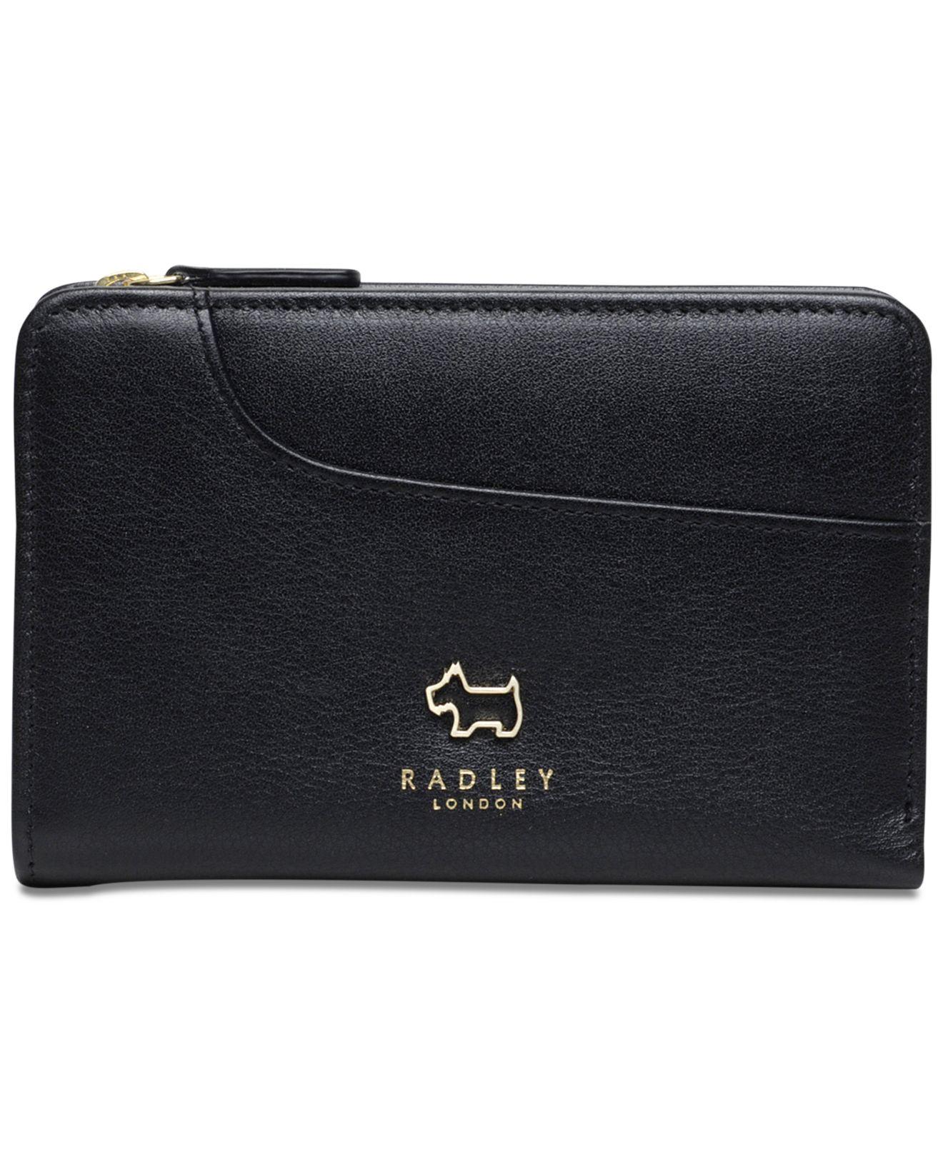 Radley Pockets Medium Zip Around Leather Wallet in Black/Gold (Black) Lyst