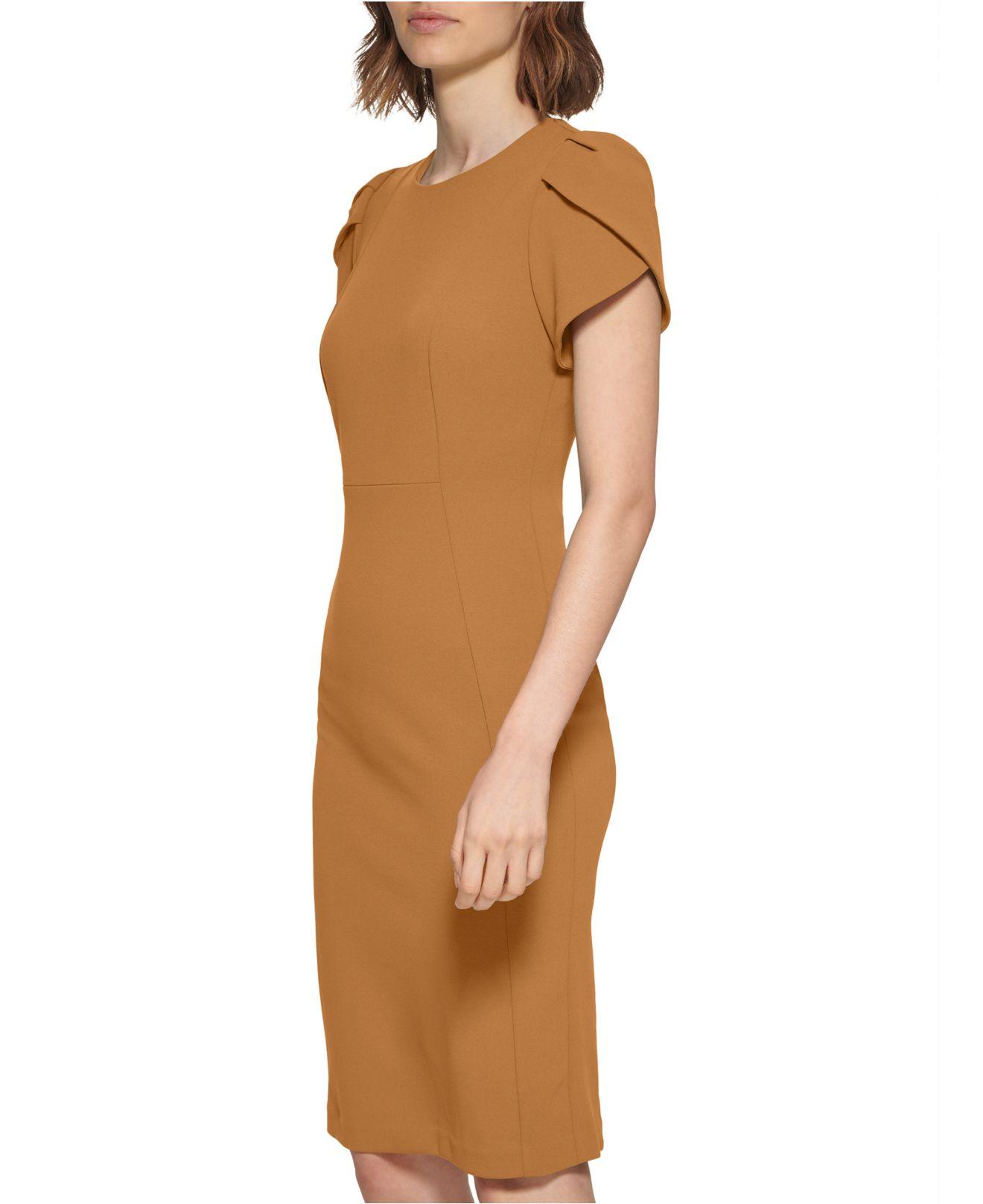 Calvin klein tulip top sleeve sheath dress