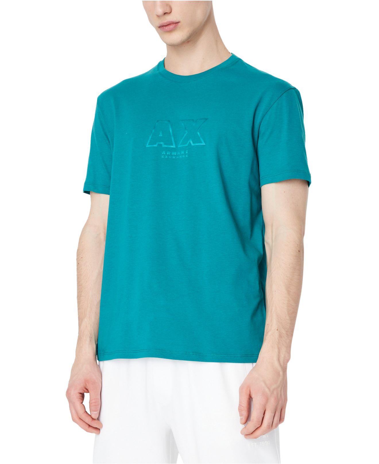 Armani Exchange Clssicfit Metllic X Logo Grphic Tshirt in Blue for Men Lyst Canada