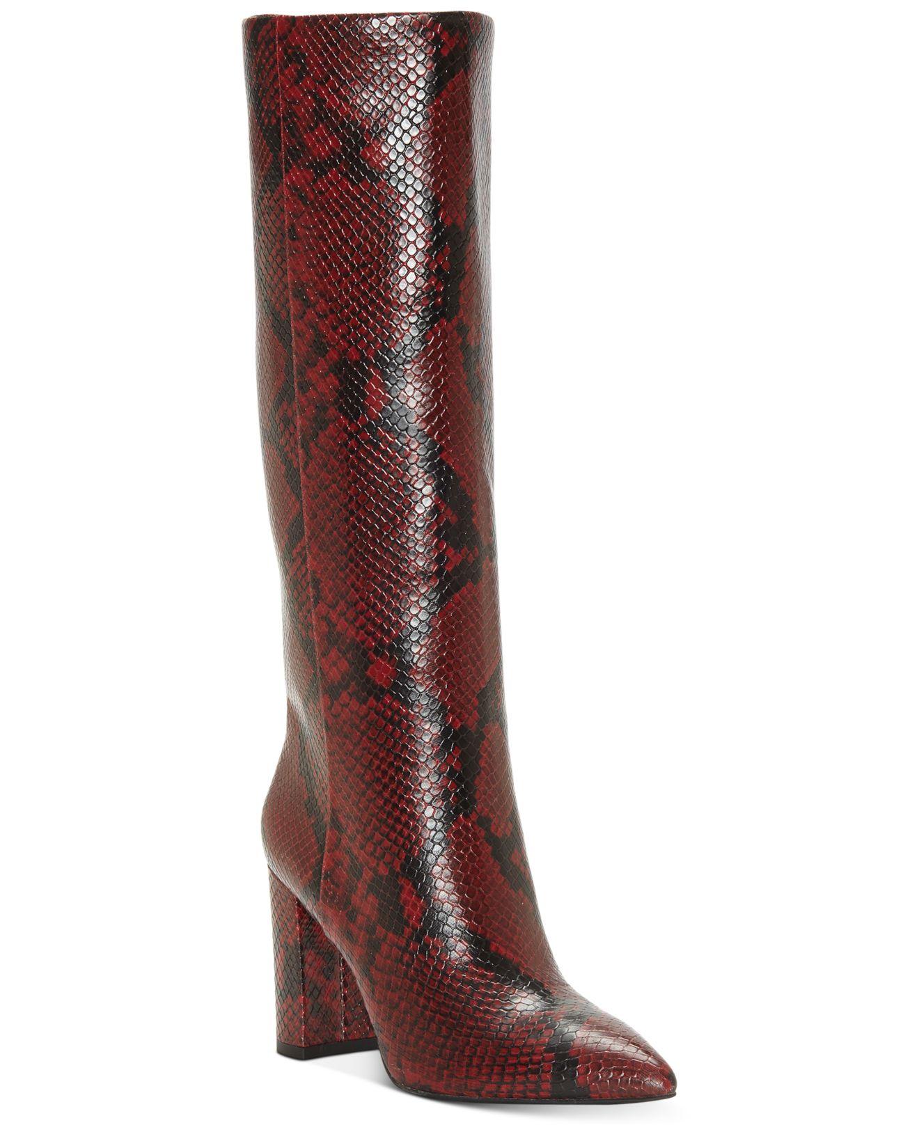 macys boots red