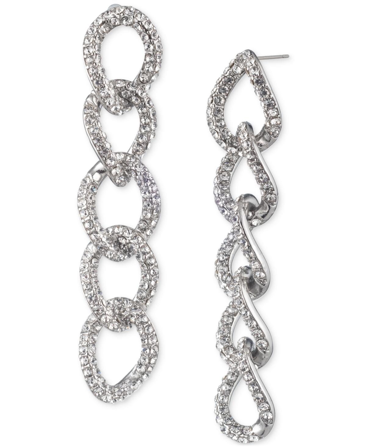 LAUREN RALPH LAUREN ★ 輝く クリスタル Pave Link Drop ピアス Ralph Lauren】クリスタル パヴェ リンク ドロップ ピアス