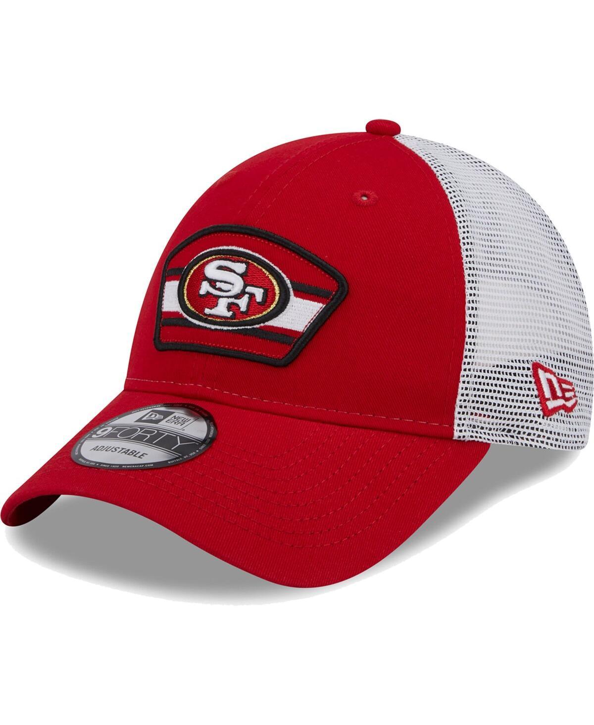 KTZ San Francisco 49ers Patch 9forty Trucker Snapback Hat in White for Men