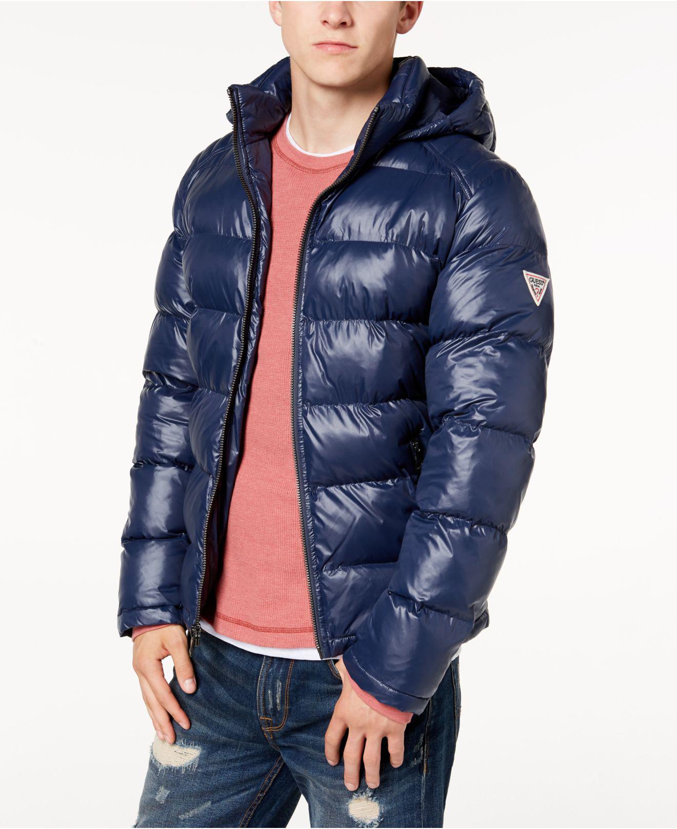 Anthony Logo Puffer Jacket GUESS | escapeauthority.com