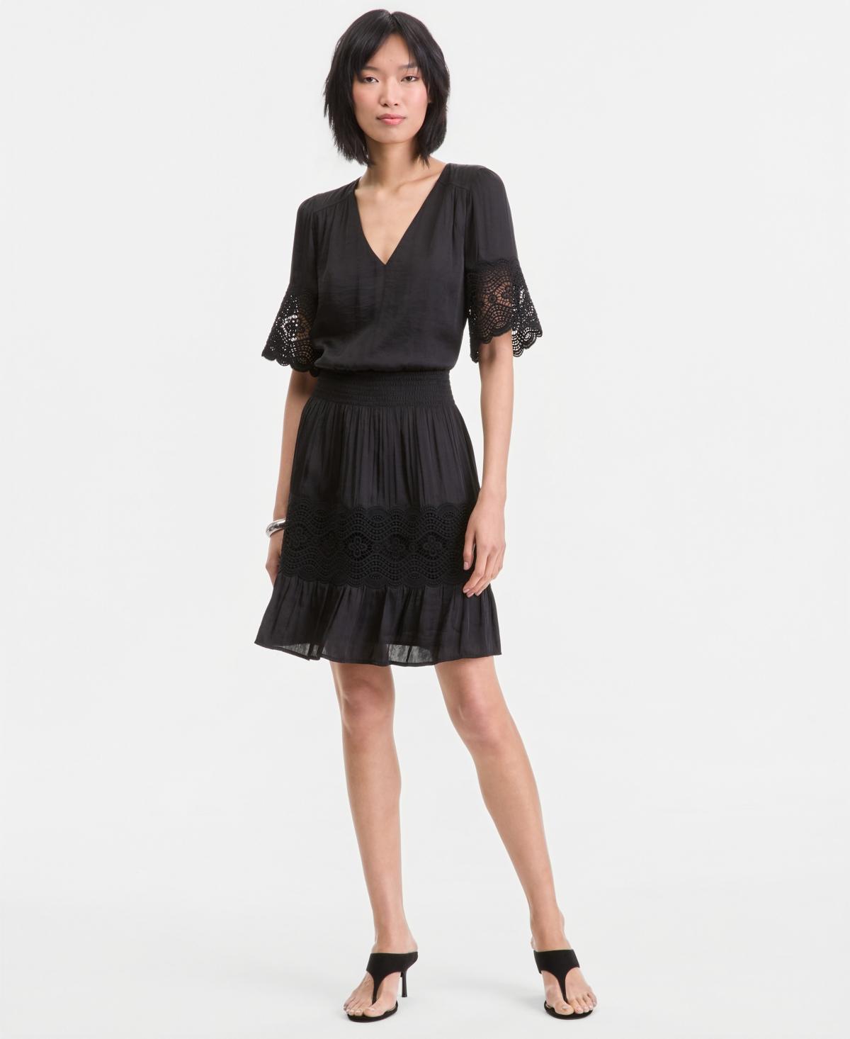 inc lace dress 1990s Inc Black Lace Dress