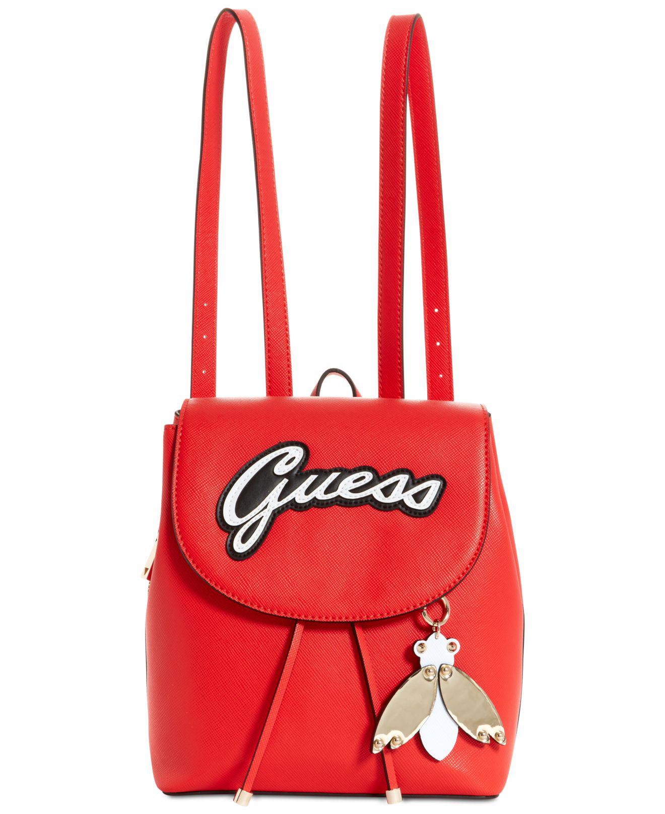Guess Varsity Pop Logo Pin Up Small Backpack in Red - Lyst