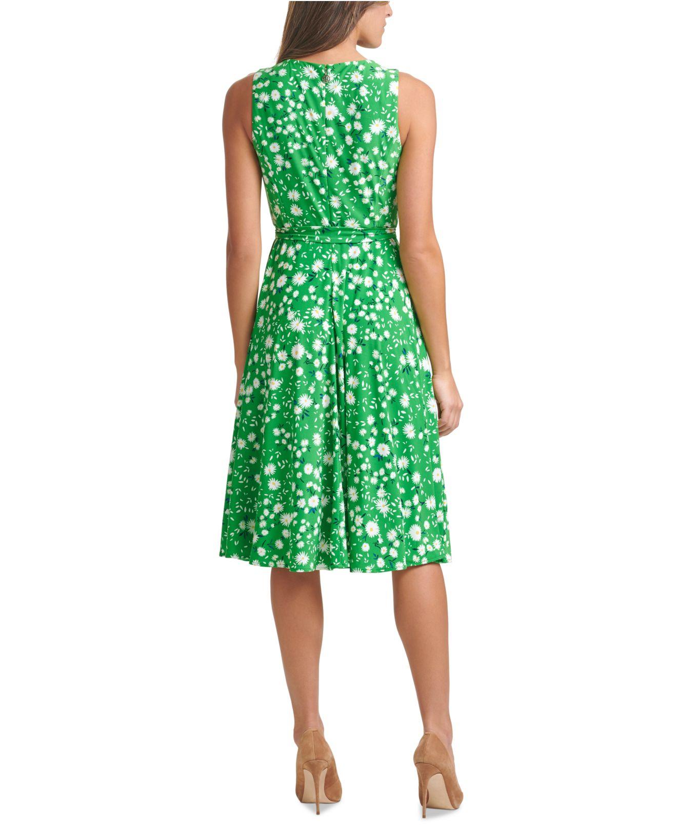 Tommy Hilfiger Windblown Daisy Midi Dress in Green | Lyst
