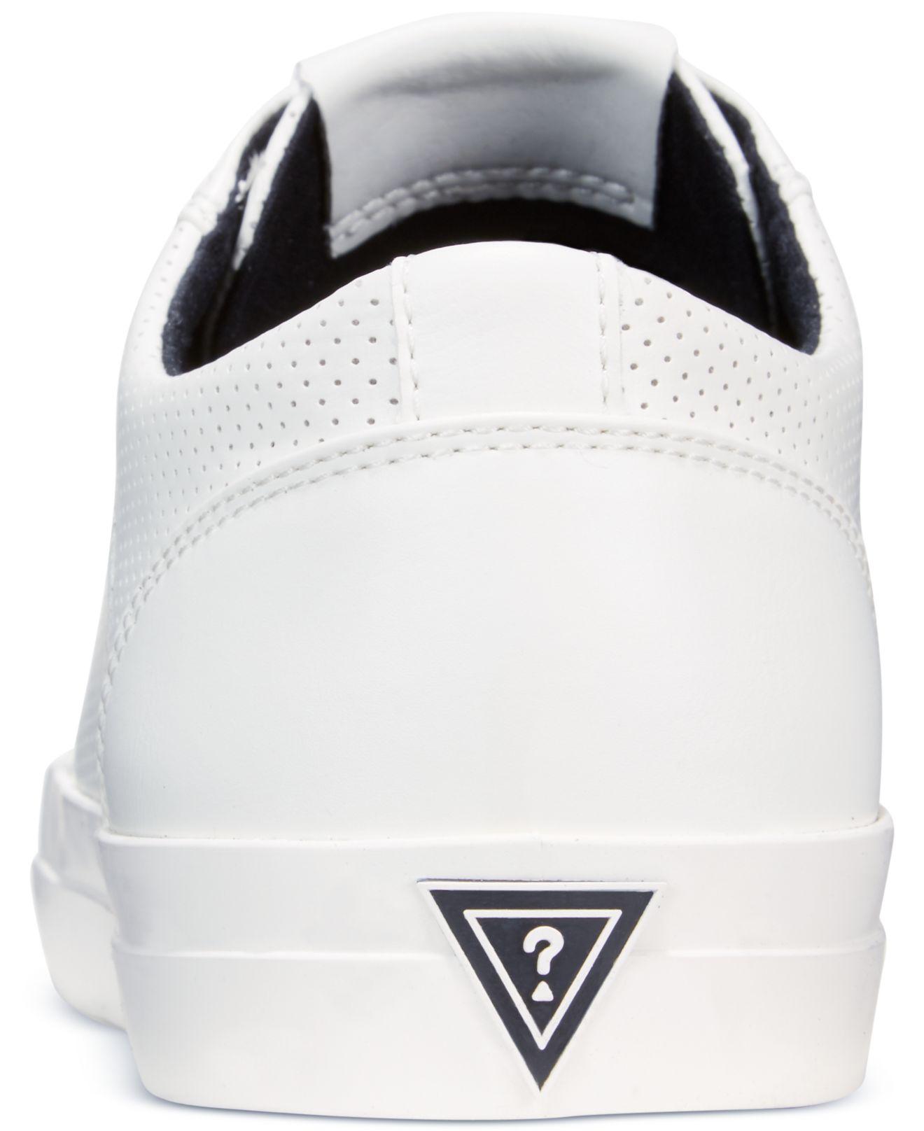 guess white slip on shoes