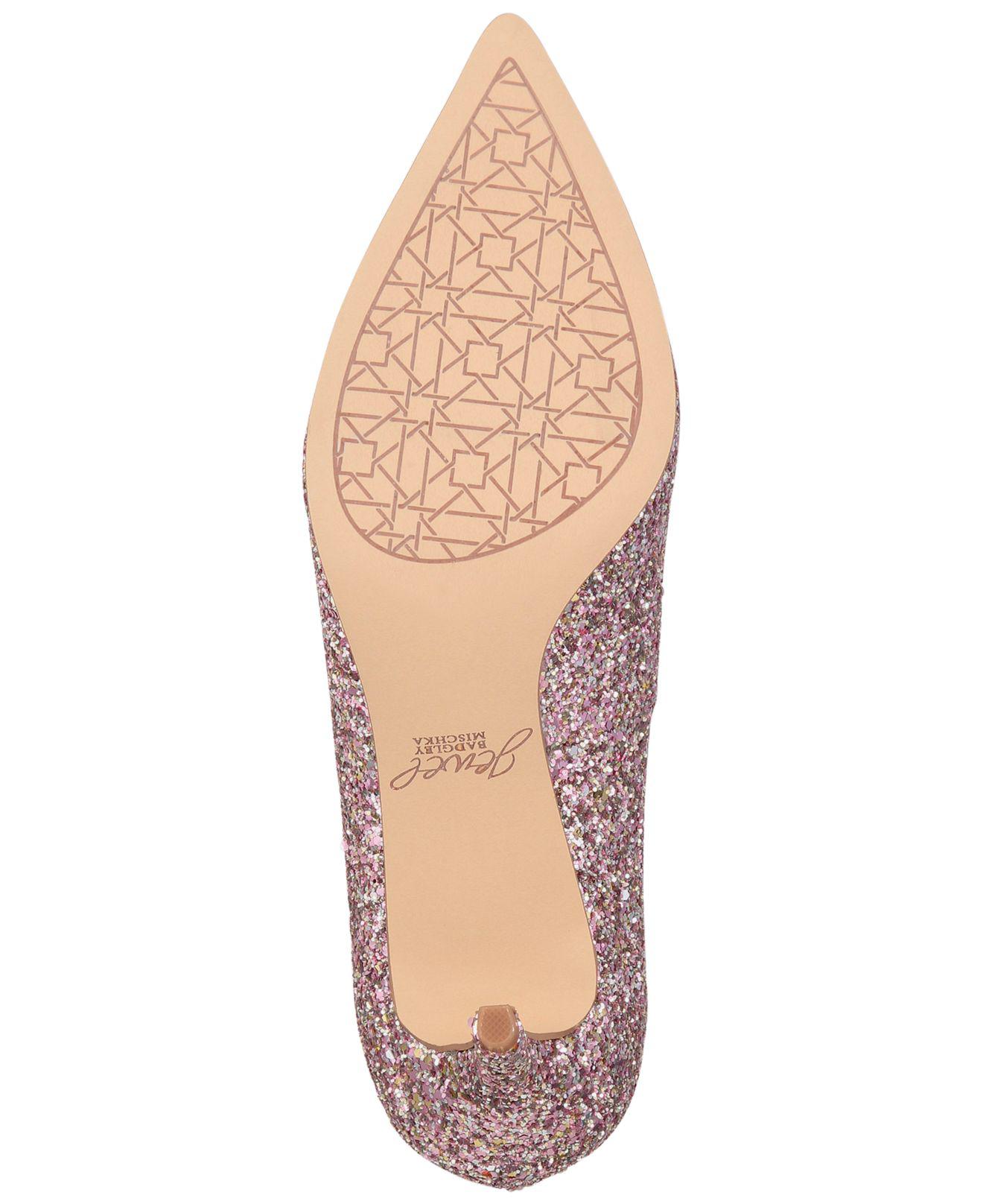 jewel badgley mischka lyla glittered evening pumps