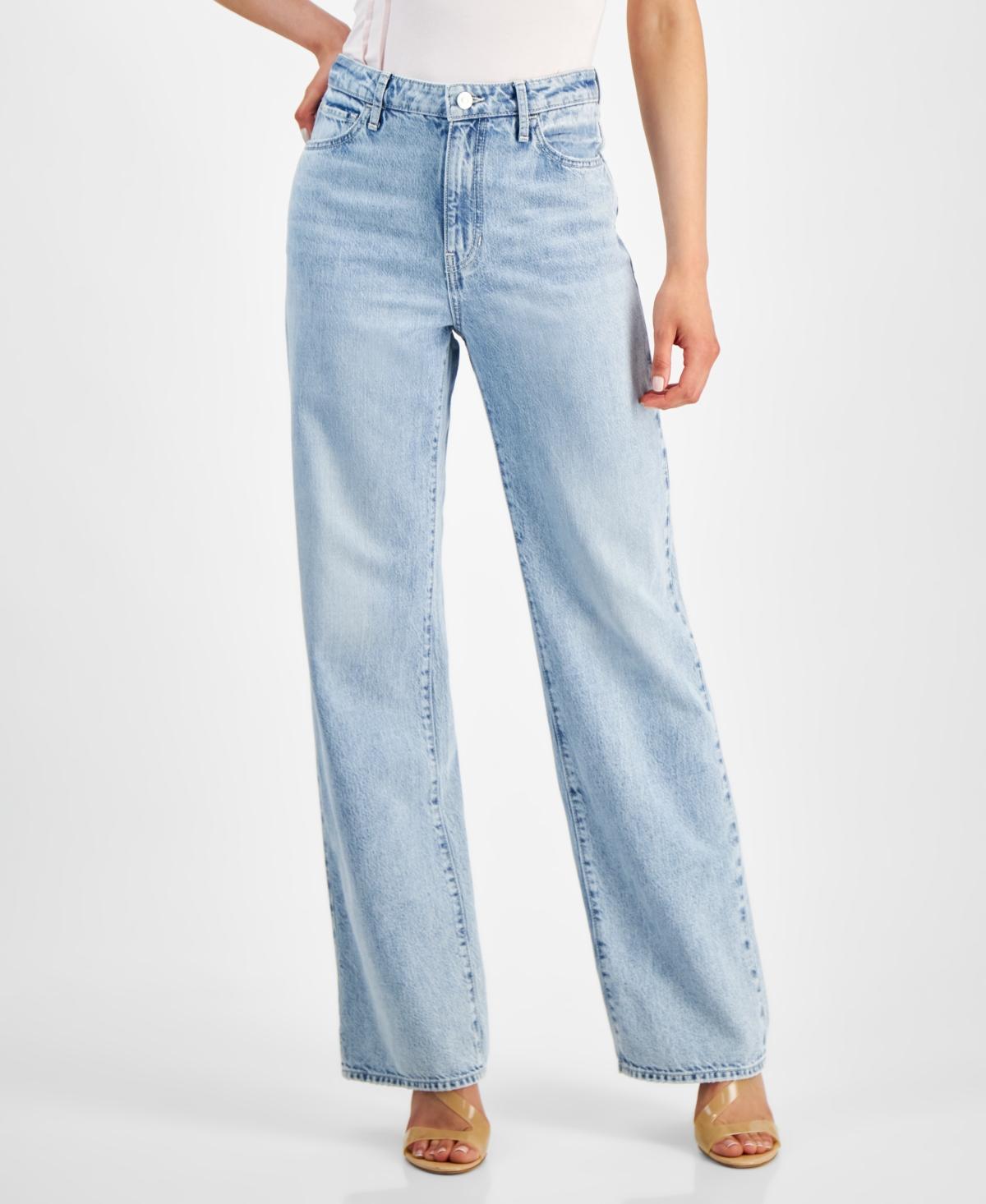 Guess 90s High rise Straight Jeans in Blue Lyst