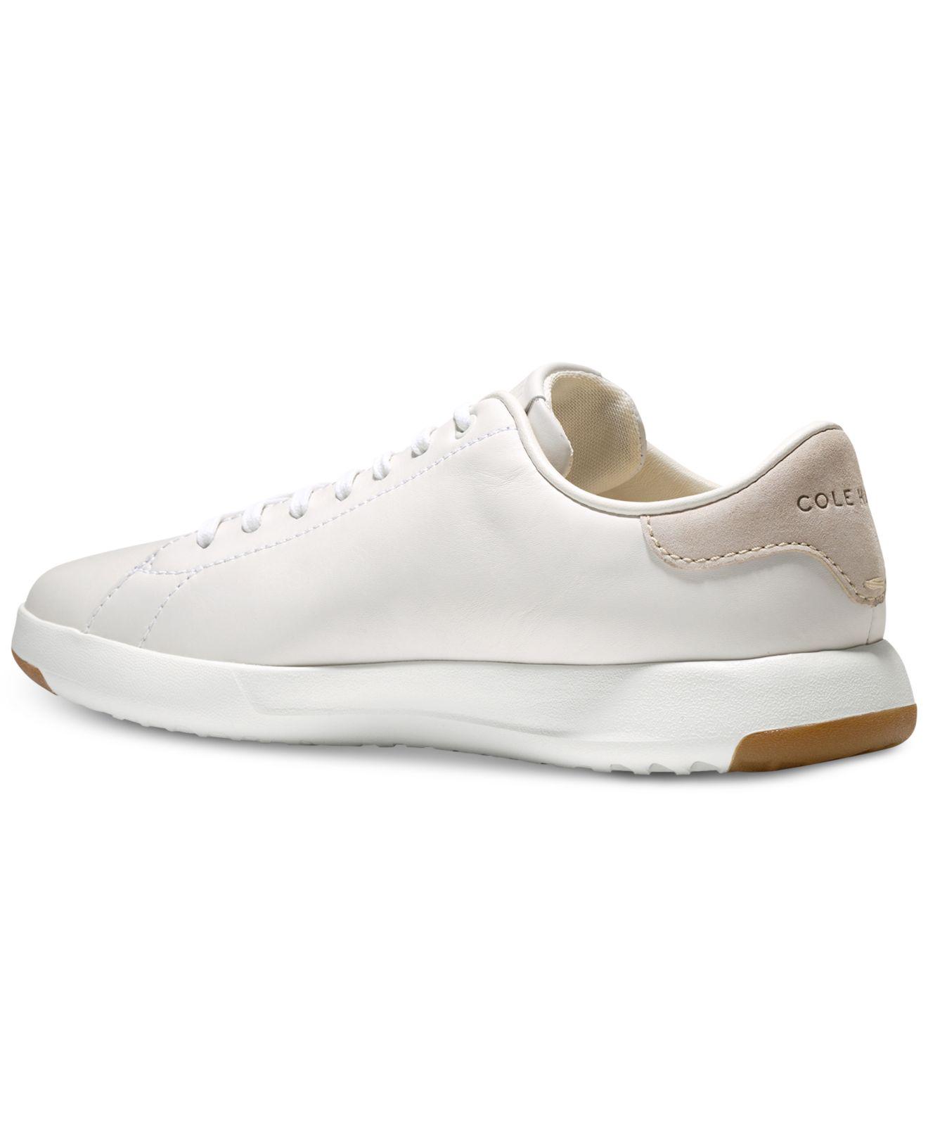 Cole Haan Men's Grandpro Leather Tennis Sneakers in White for Men - Lyst
