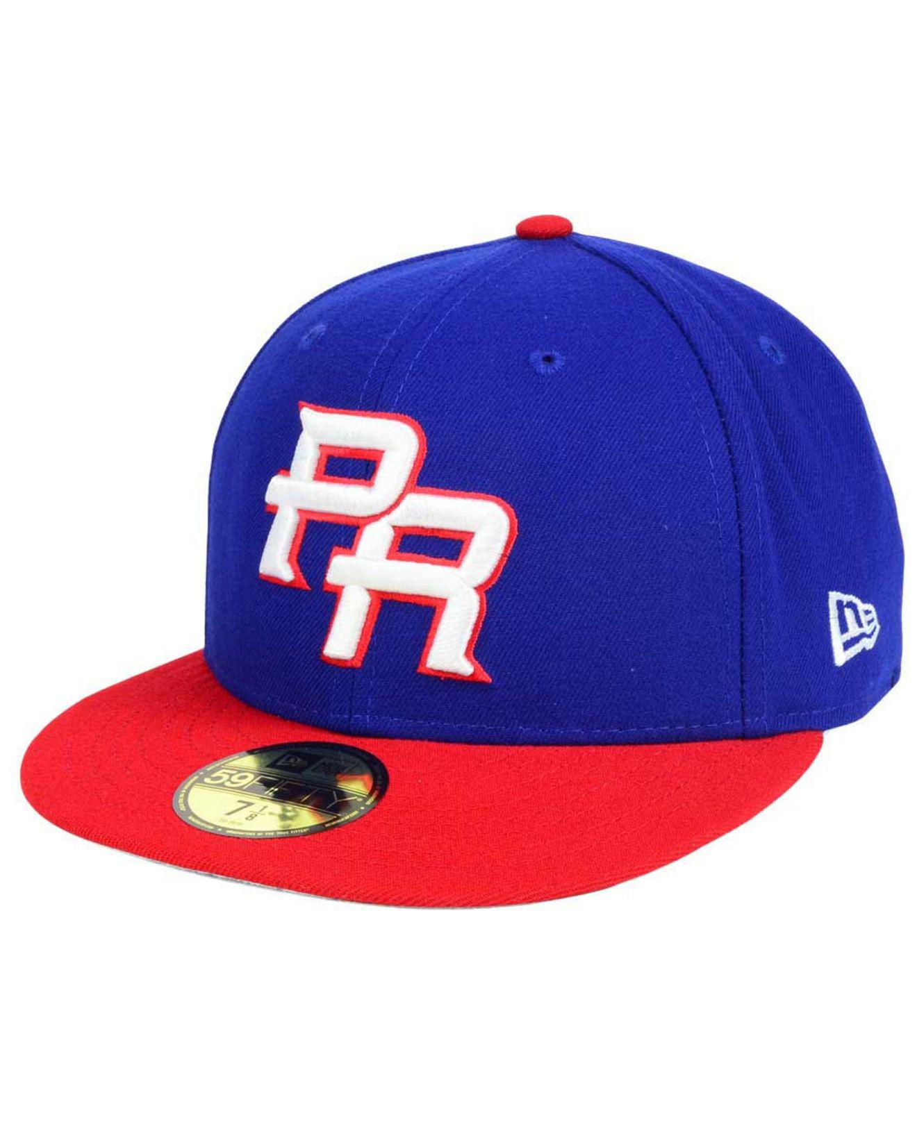 KTZ Puerto Rico World Baseball Classic 59fifty Fitted Cap in Blue for