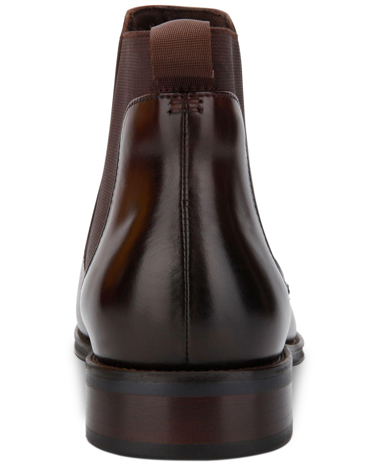 Cole Leather Suit Chelsea Boots in Brown for Men Lyst