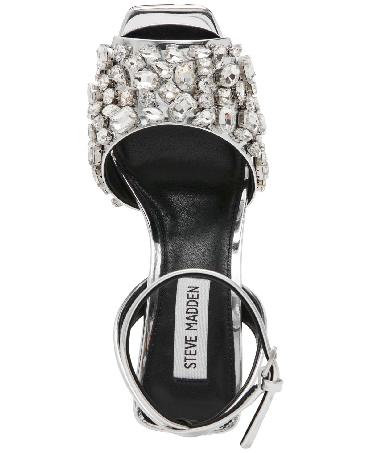 Steve Madden Lilac Rhinestone Peep-toe Two-piece Sandals in