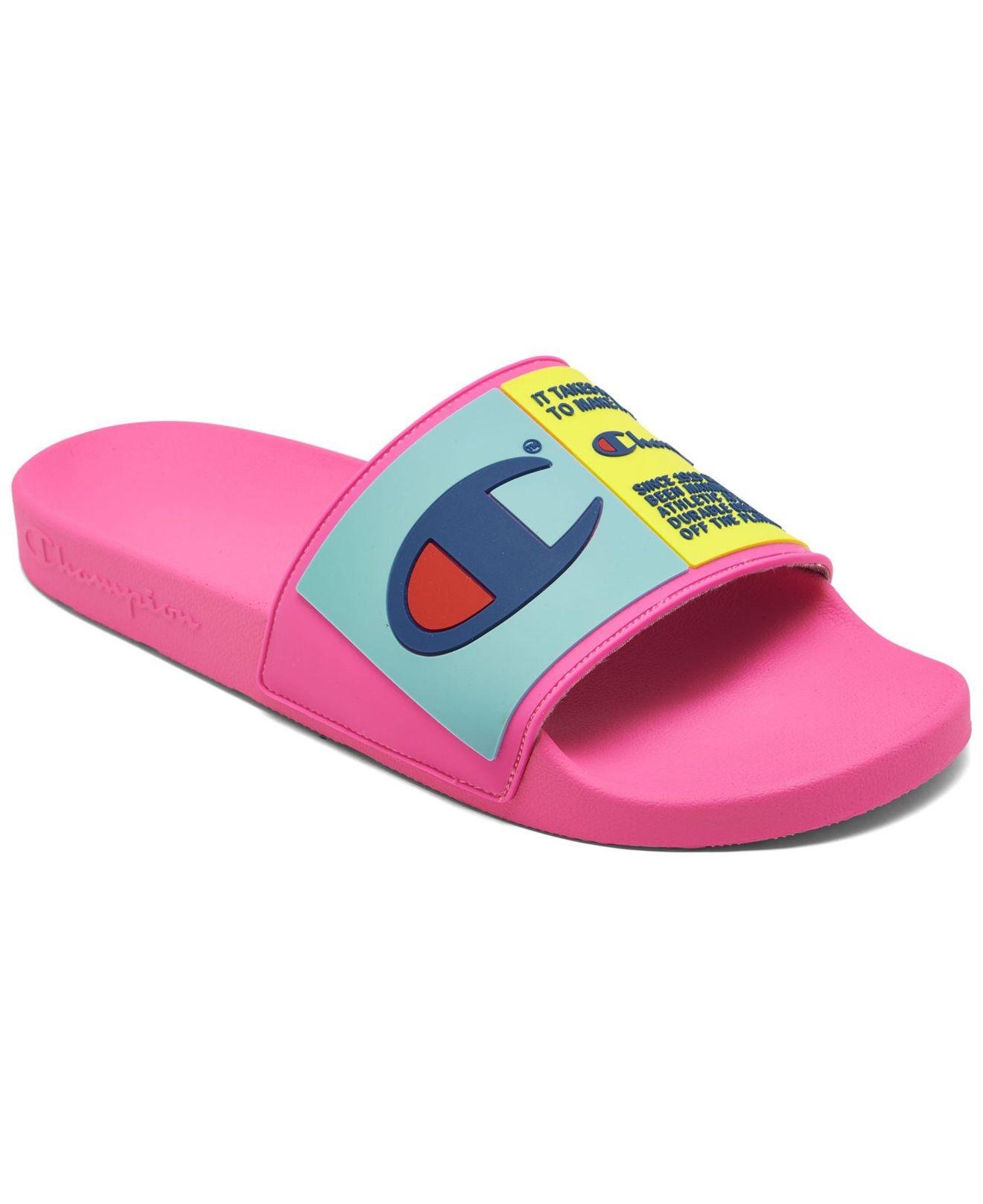 champion sandals pink