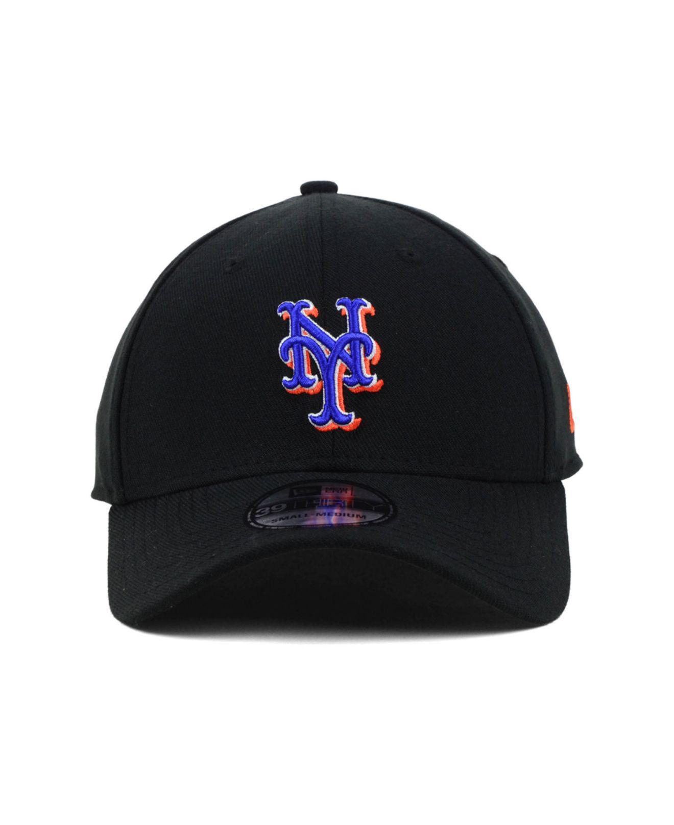 New Era Men's New York Mets White 39THIRTY Classic Stretch Fit Hat