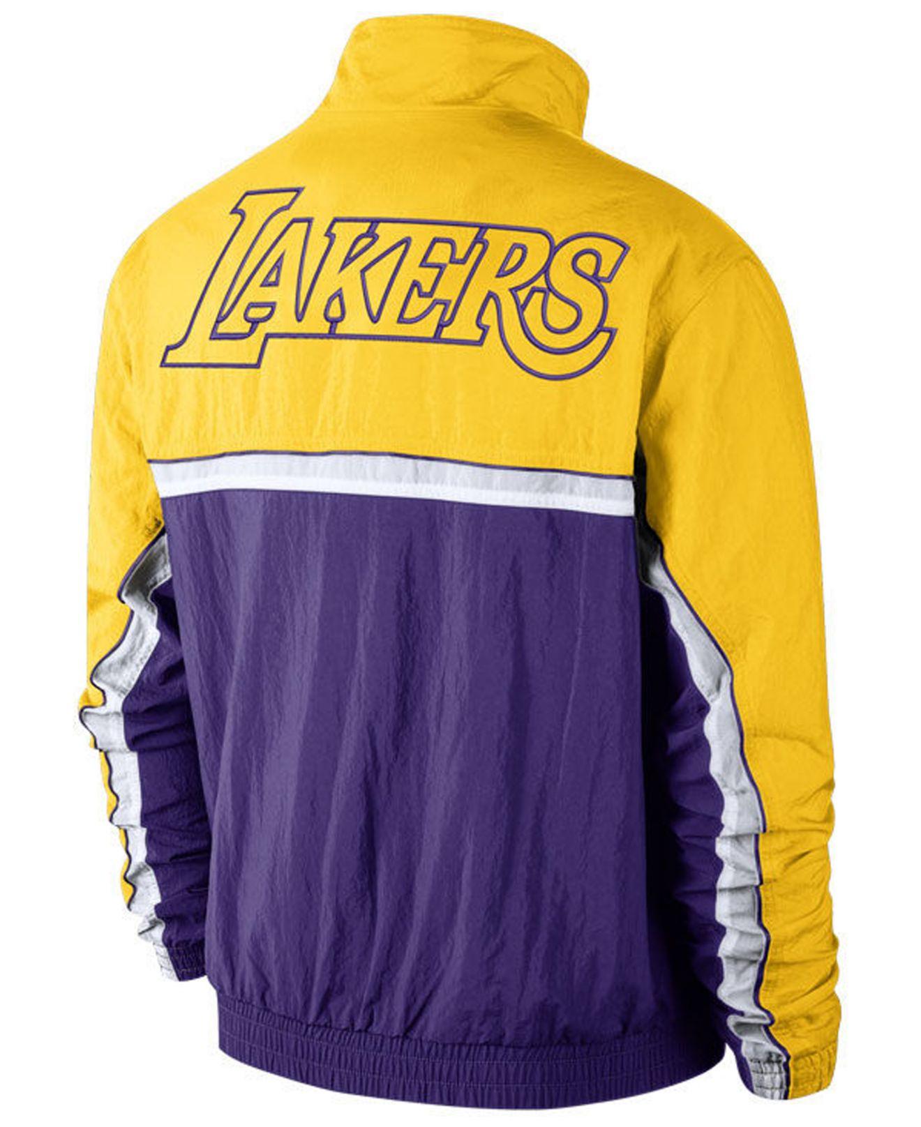 Nike Synthetic Los Angeles Lakers Courtside Tracksuit Jacket in Purple ...