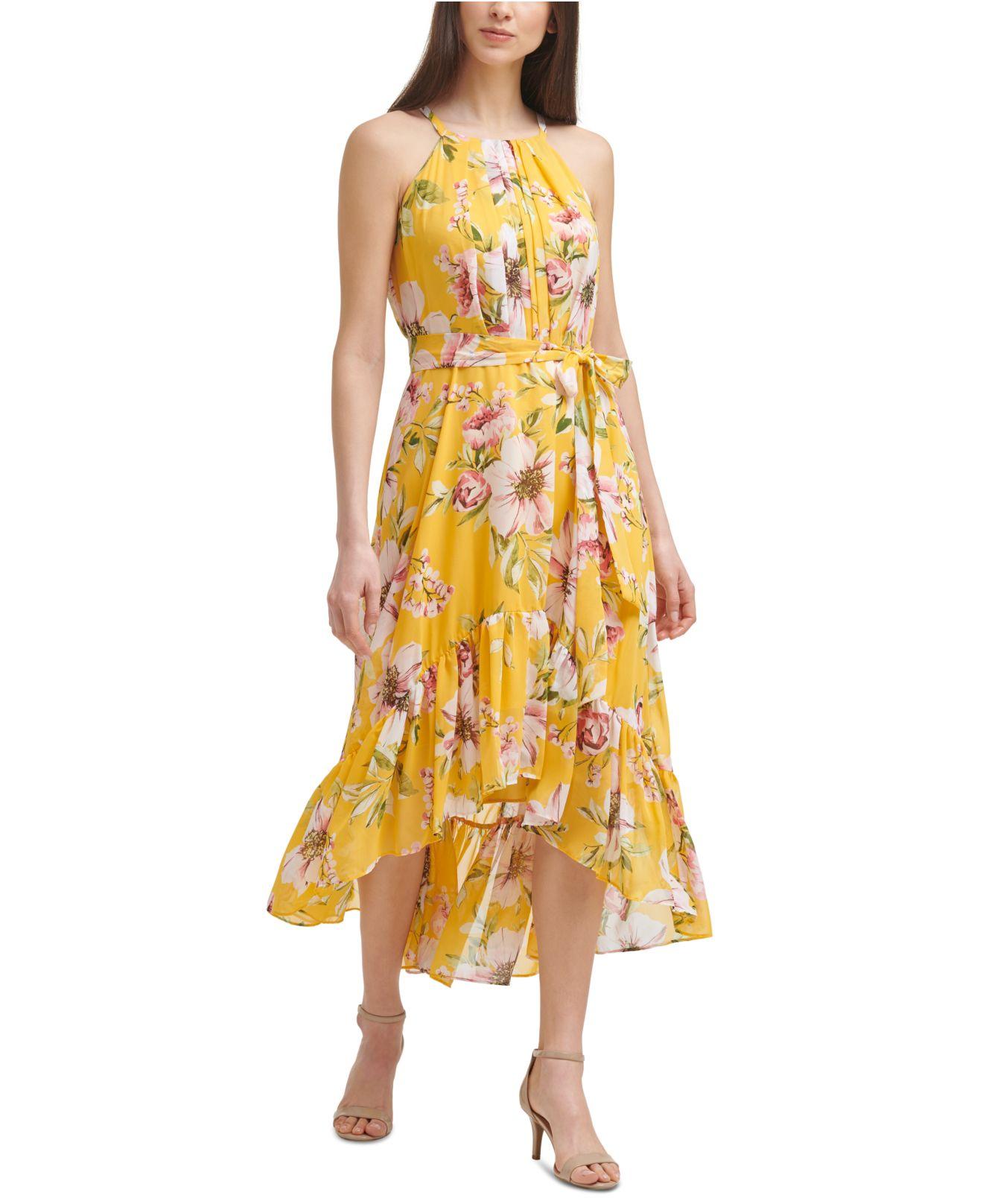 yellow vince camuto dress
