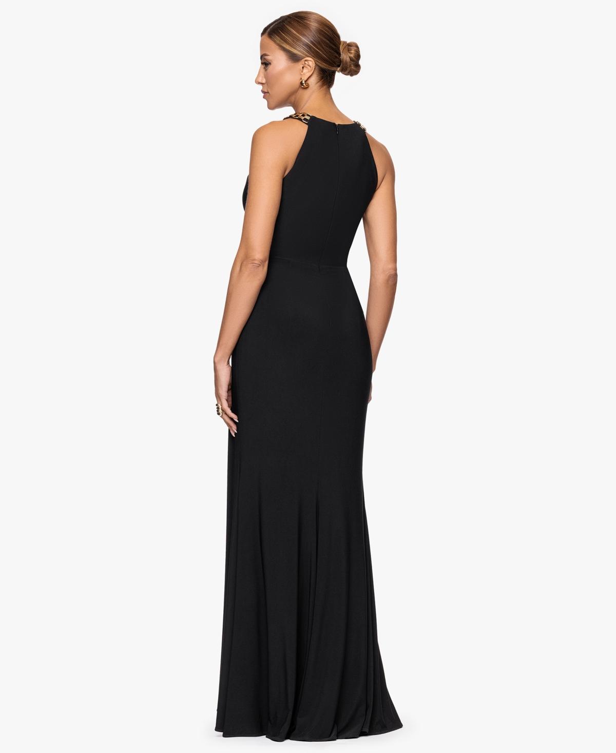knee length dresses for ladies Xscape Evenings Trina 3D Embellished Floral Midi Dress 6829X