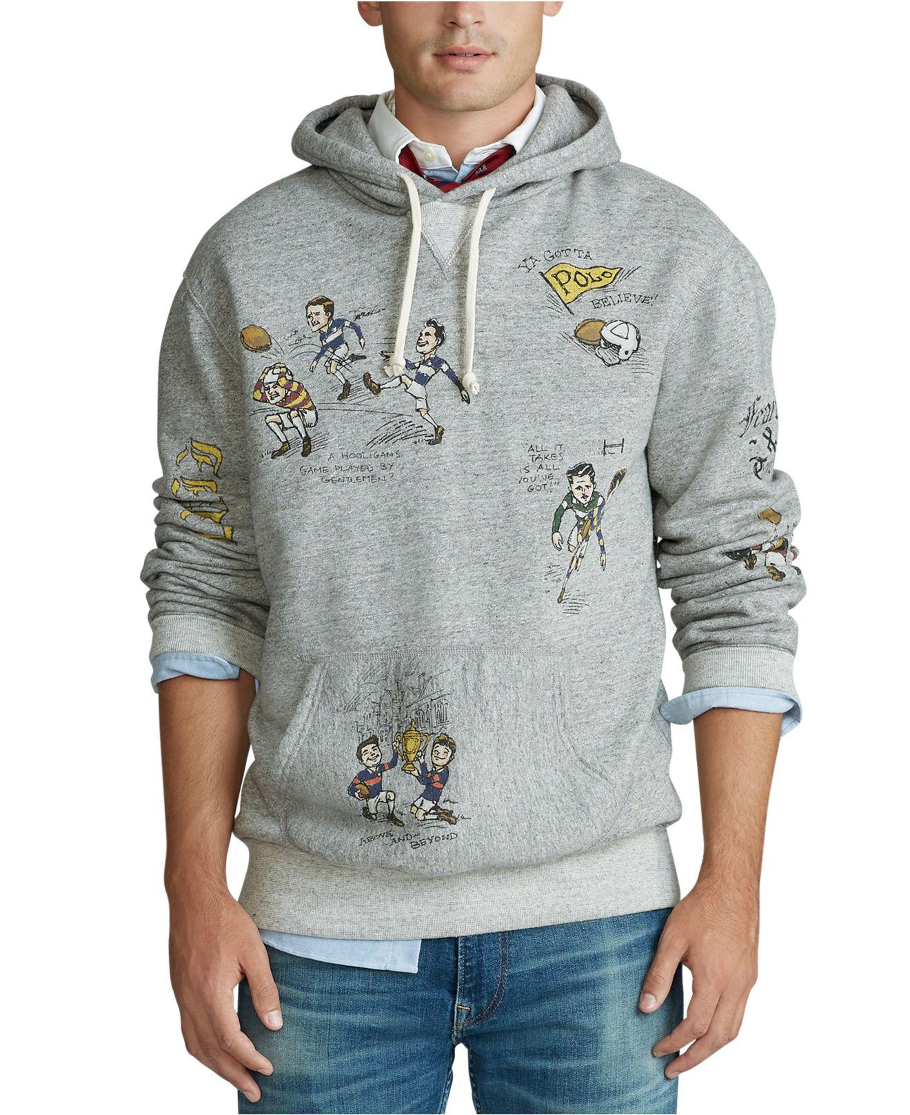 polo ralph lauren men's graphic hoodie