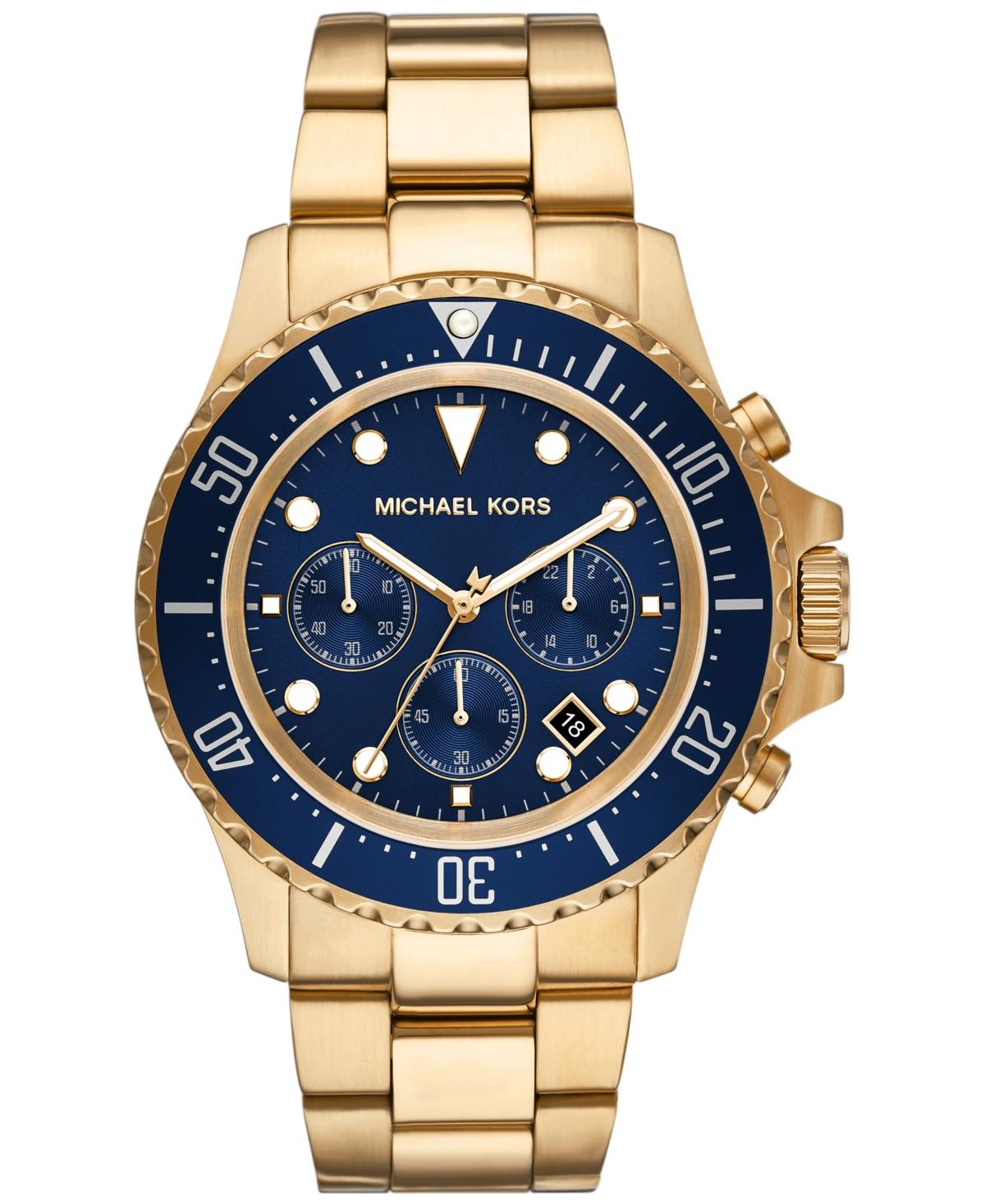 Michael Kors Everest Chronograph Stainless Steel Bracelet Watch 45mm in  Blue for Men | Lyst