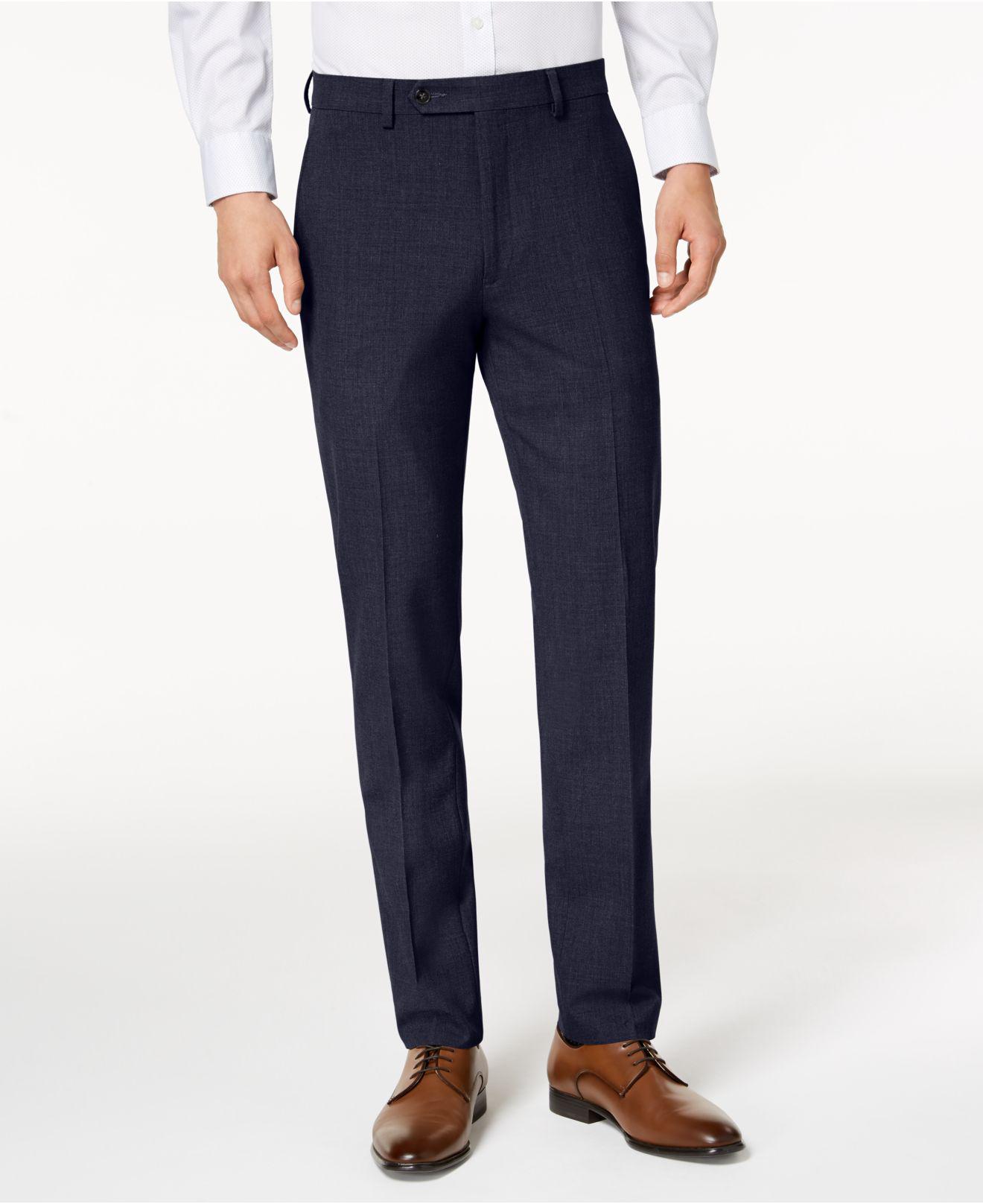 Calvin Klein Synthetic Infinite Stretch Skinny-fit Dress Pants in Navy ...