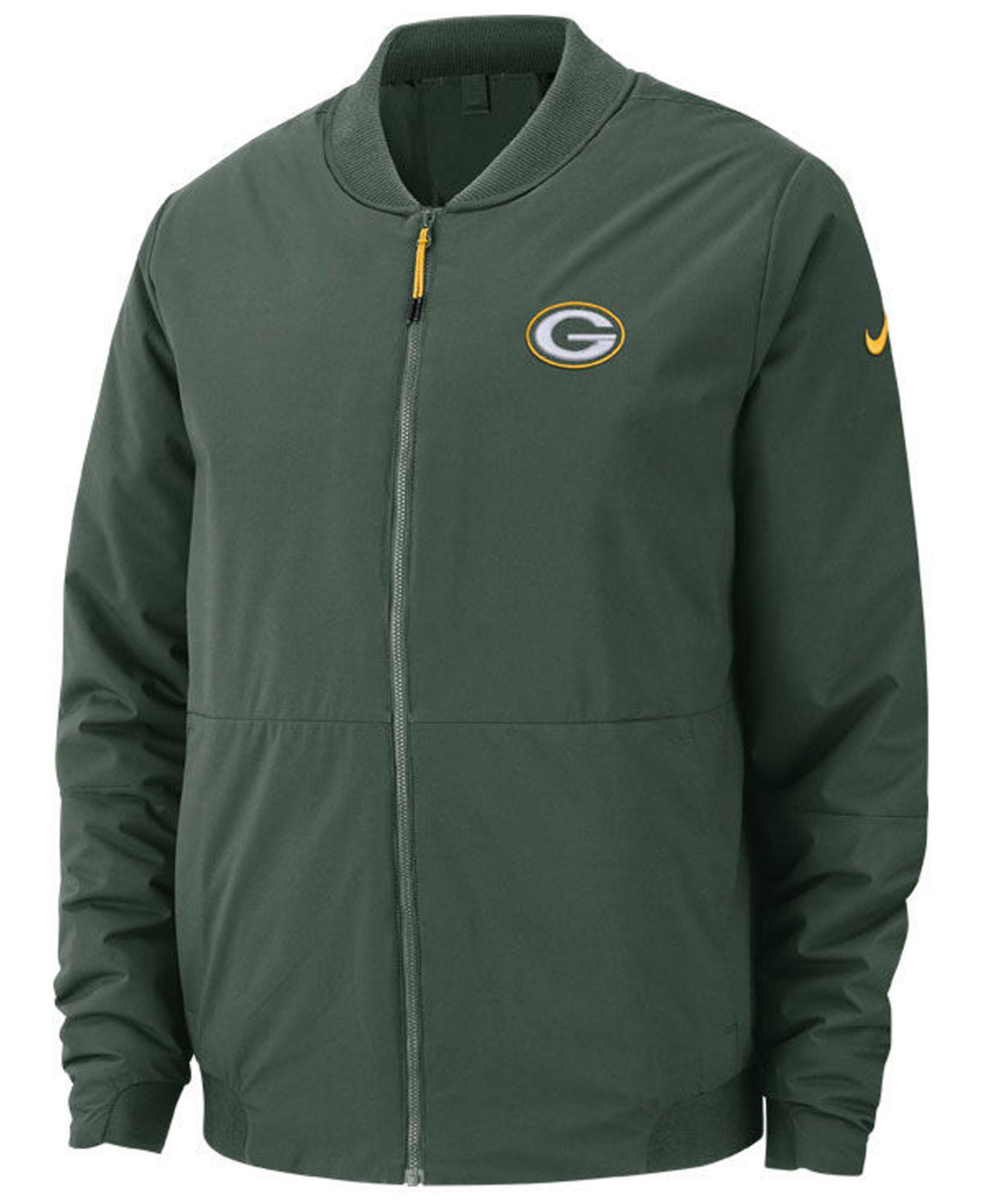 Nike Synthetic Green Bay Packers Bomber Jacket for Men - Lyst