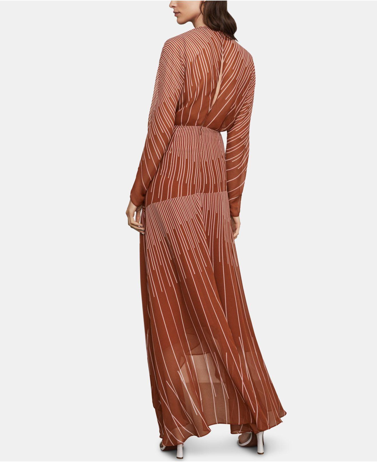 sunburst fan faux wrap dress