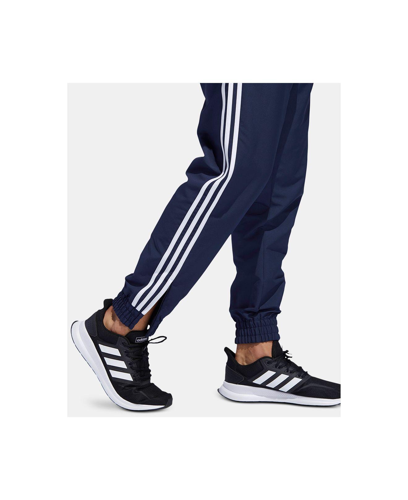adidas 3 stripe woven joggers