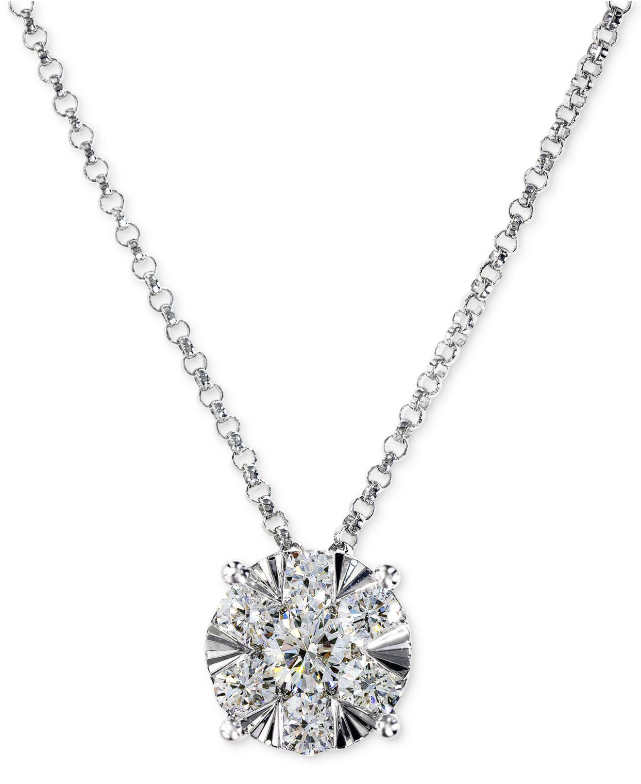 Effy Diamond Pendant Necklace In 14k White Gold (3/5 Ct. T.w.) Lyst