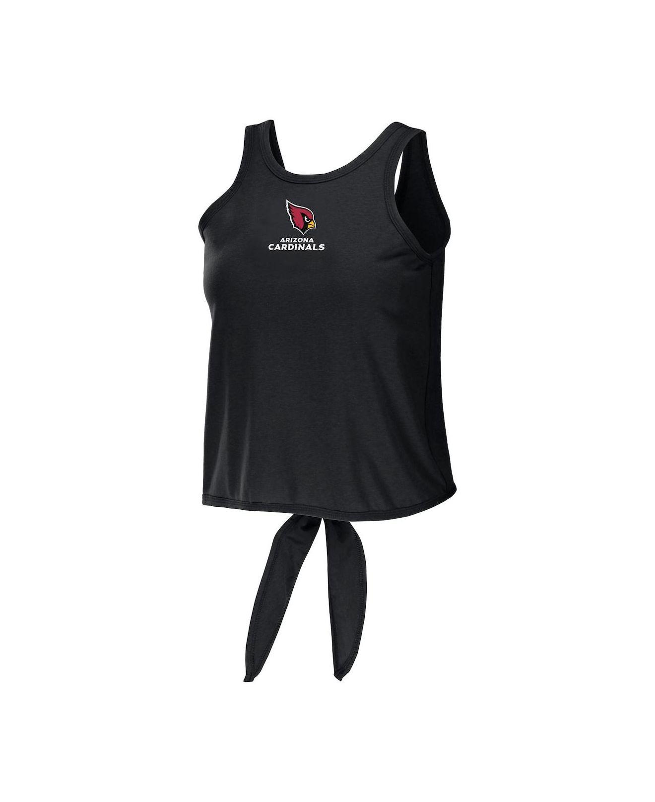 WEAR by Erin Andrews Black Arizona Cardinals Open Back Twist Tie Tank Top