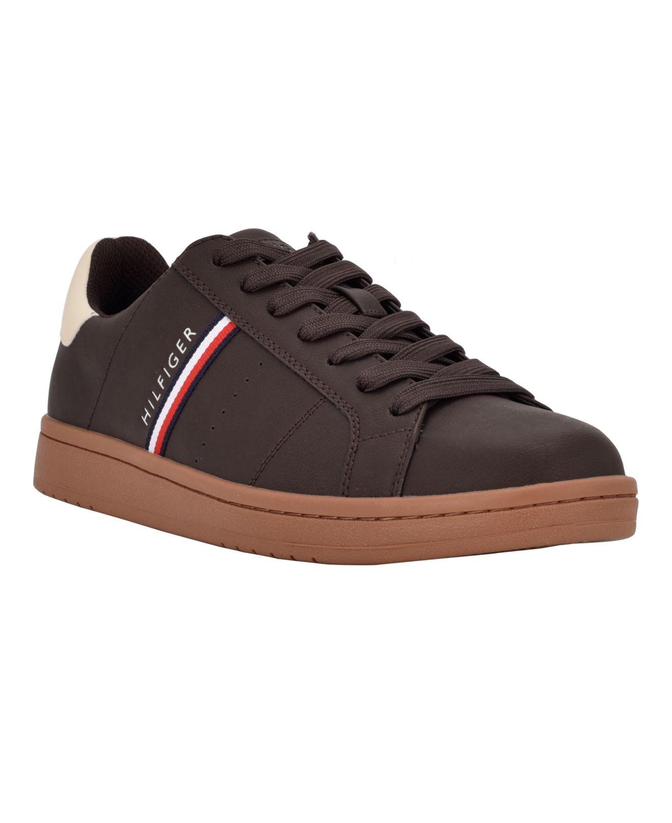 Tommy Hilfiger Lemmy Lace Up Low Top Sneakers in Brown for Men | Lyst