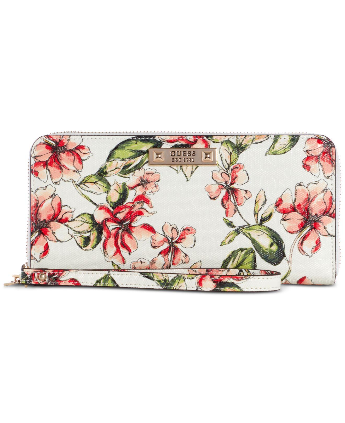 Guess Tiggy Floral Ziparound Wallet Lyst
