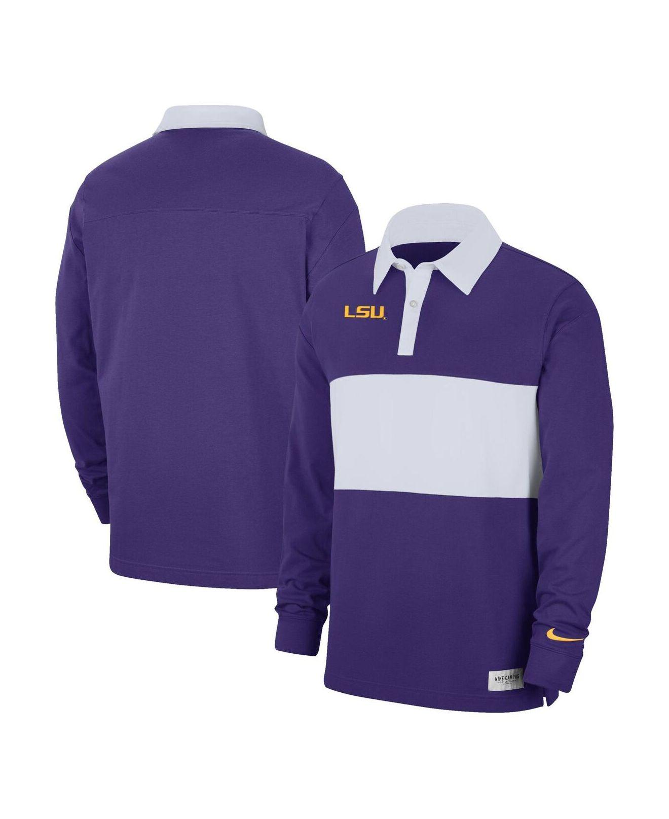 Nike Purple Lsu Tigers Striped Long Sleeve Polo Shirt for Men Lyst