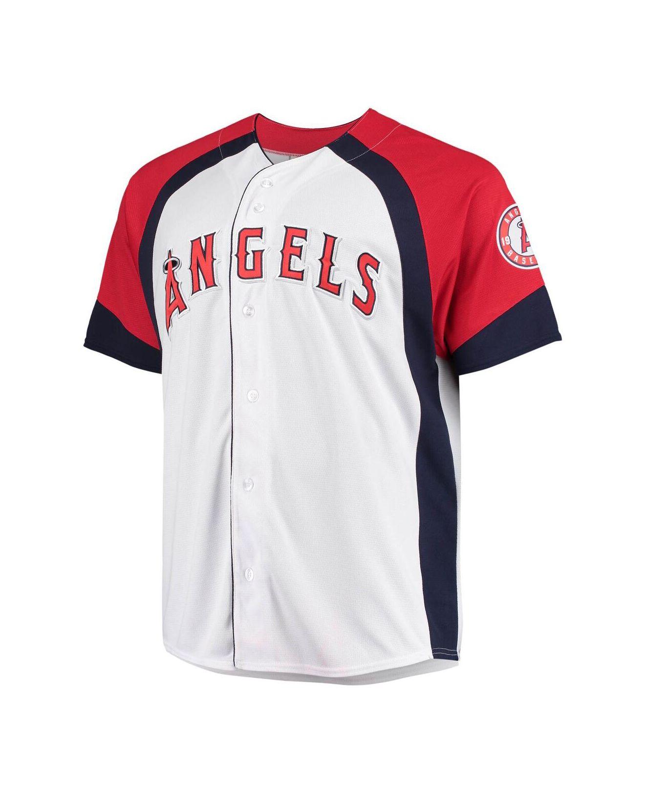 Profile White, Red Los Angeles Angels Big And Tall Colorblock Full