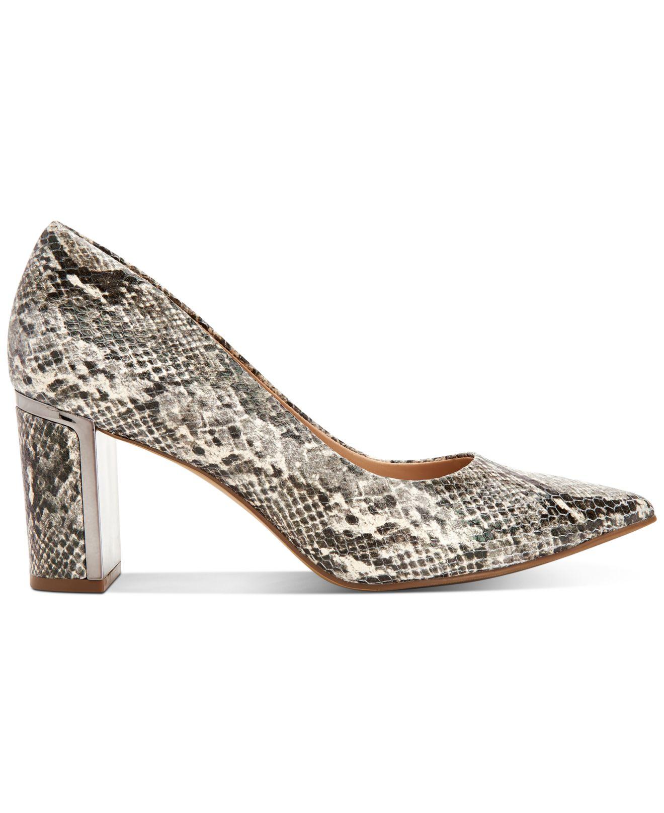 macys block heel pumps
