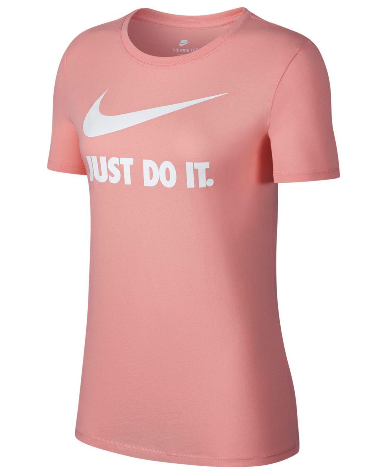 pink nike just do it t shirt