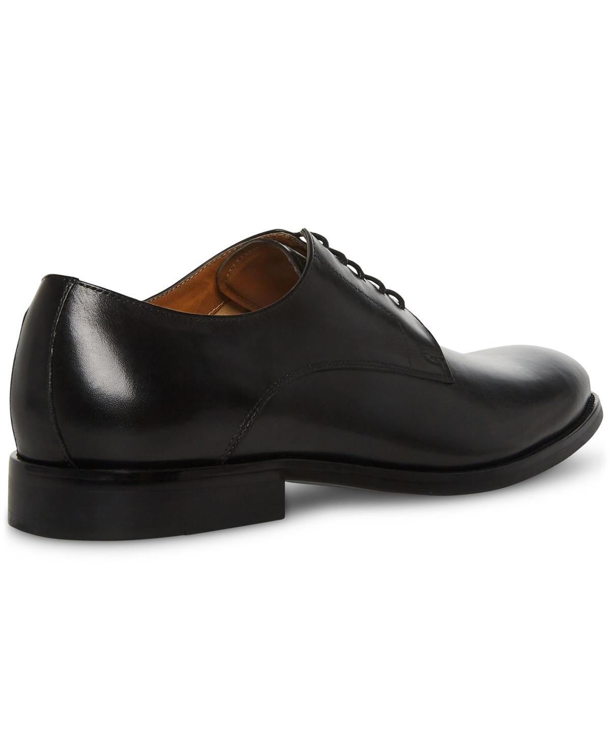 Steve Madden Black Leather Lace-Up Derby Shoes with Brown Contrast Welt TURBO Dark Tan Lace-Up Dress Shoe – Steve Madden main image 3
