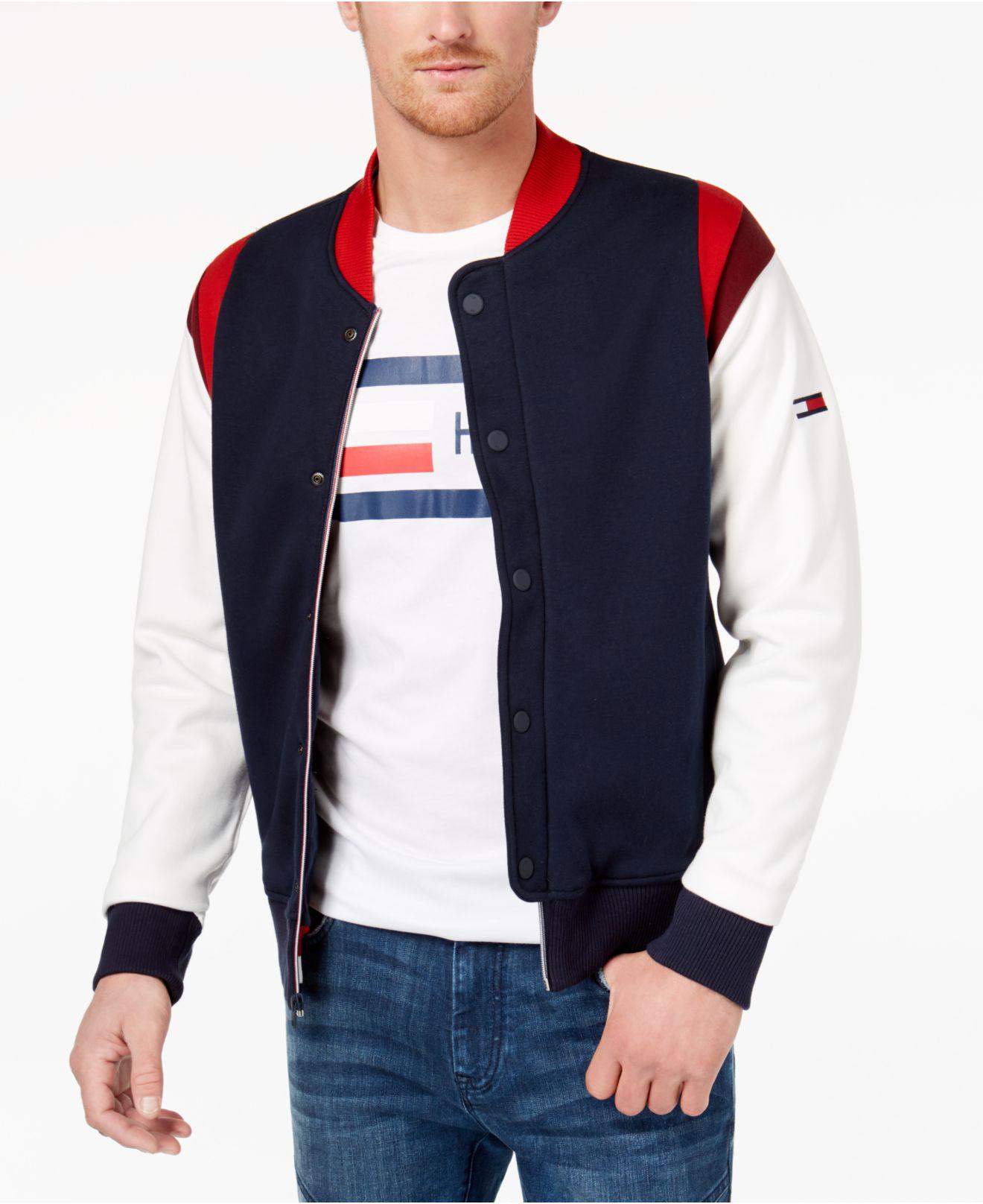 Tommy Hilfiger Cotton Men's Henry Baseball Jacket in Blue for Men | Lyst