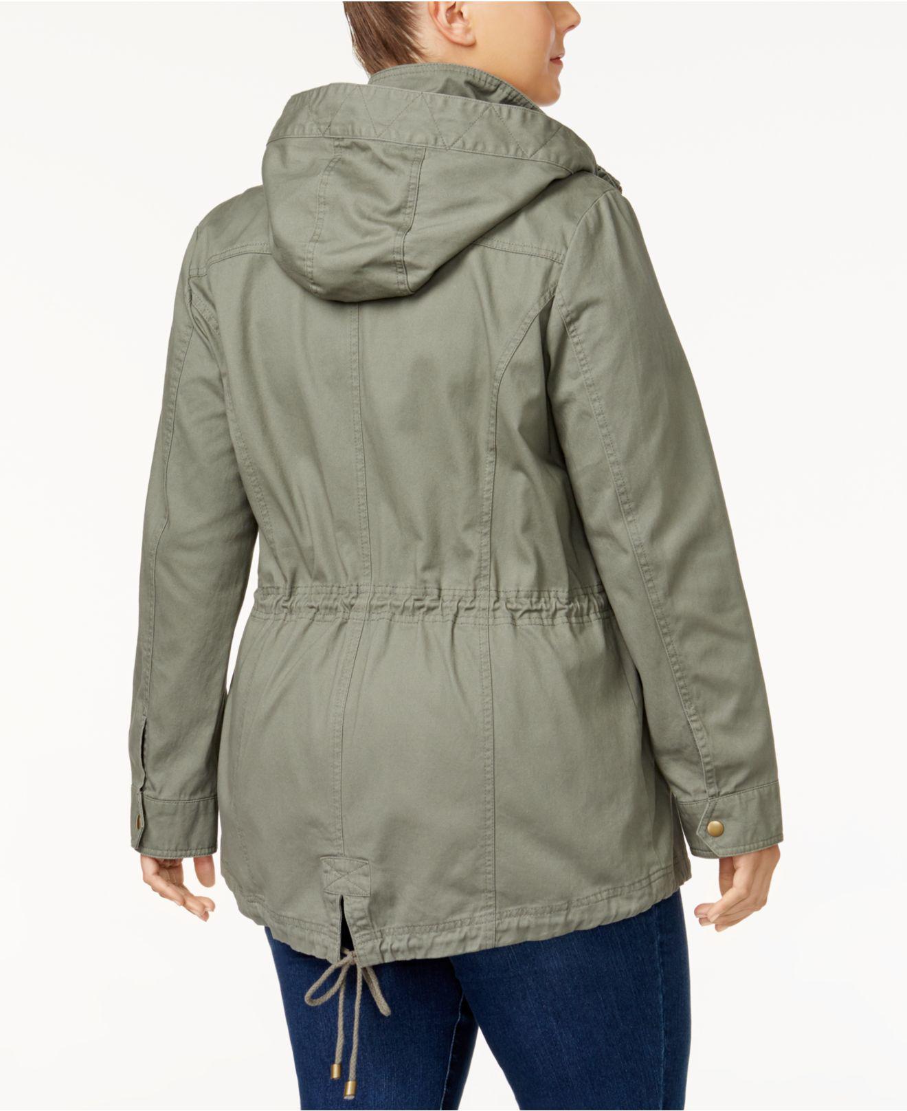 Style & Co. Cotton Plus Size Twill Utility Jacket in Green Lyst