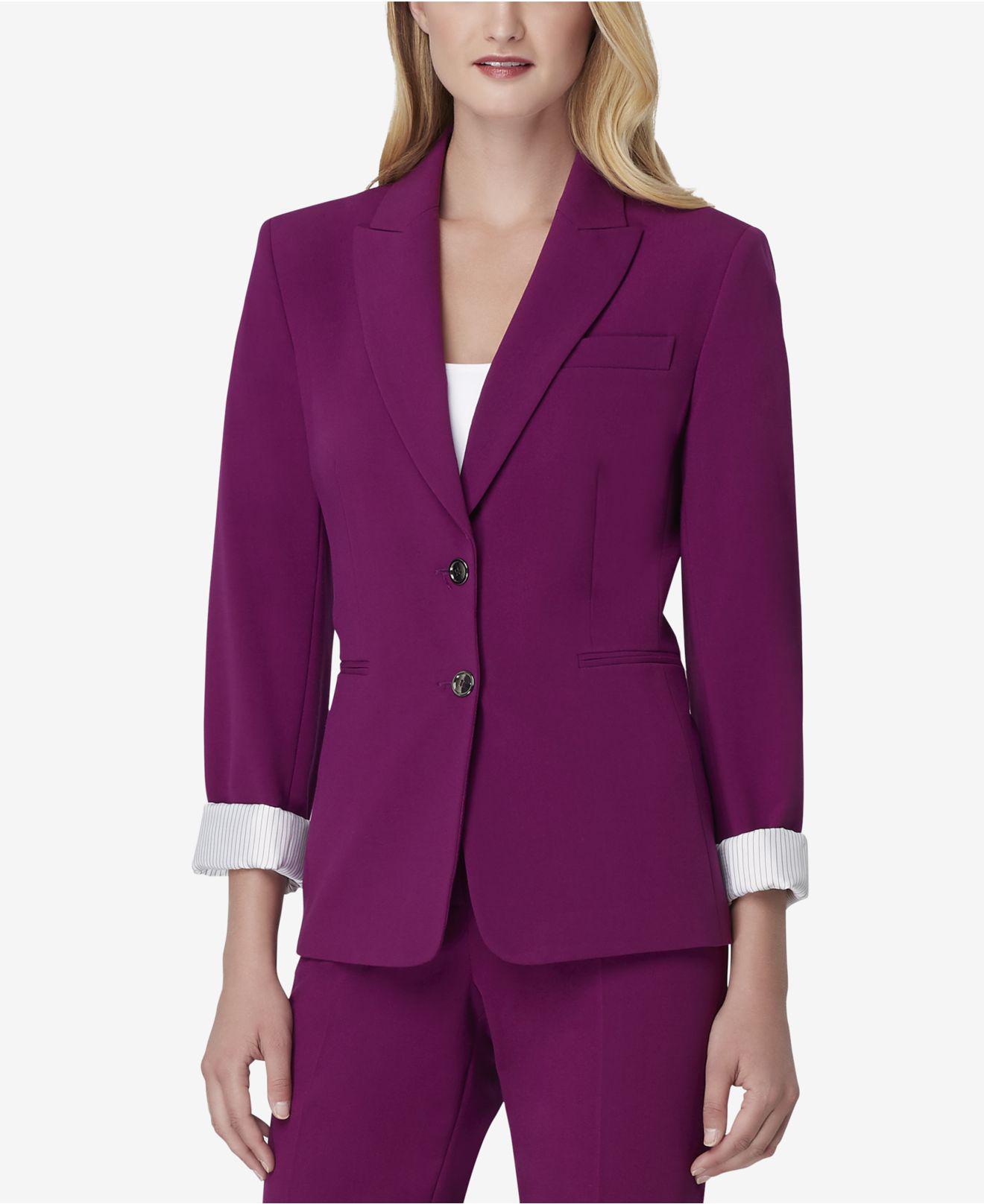 magenta pantsuit
