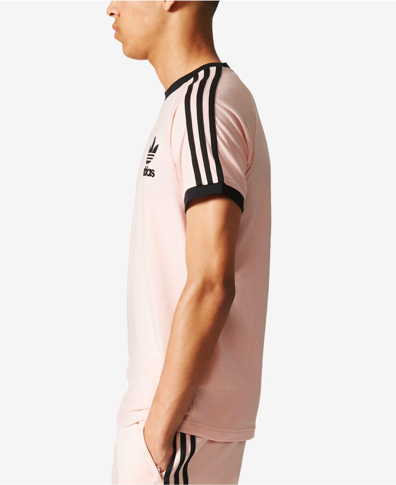 adidas Originals Cotton California T-shirt - Vapour Pink & Black for Men -  Lyst