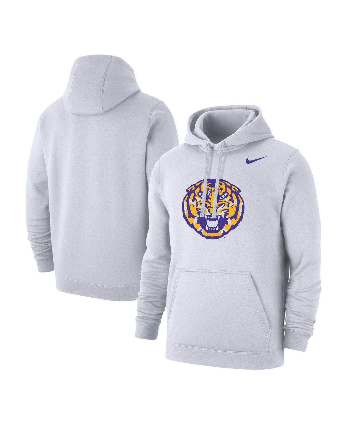 Nike White Lsu Tigers Logo Club Pullover Hoodie in Blue for Men Lyst