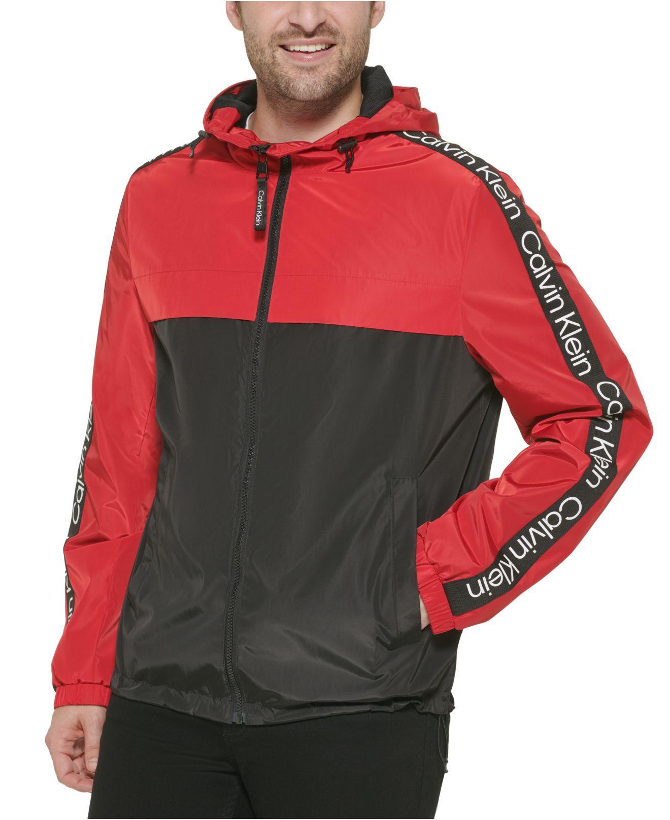 Calvin klein deals red windbreaker
