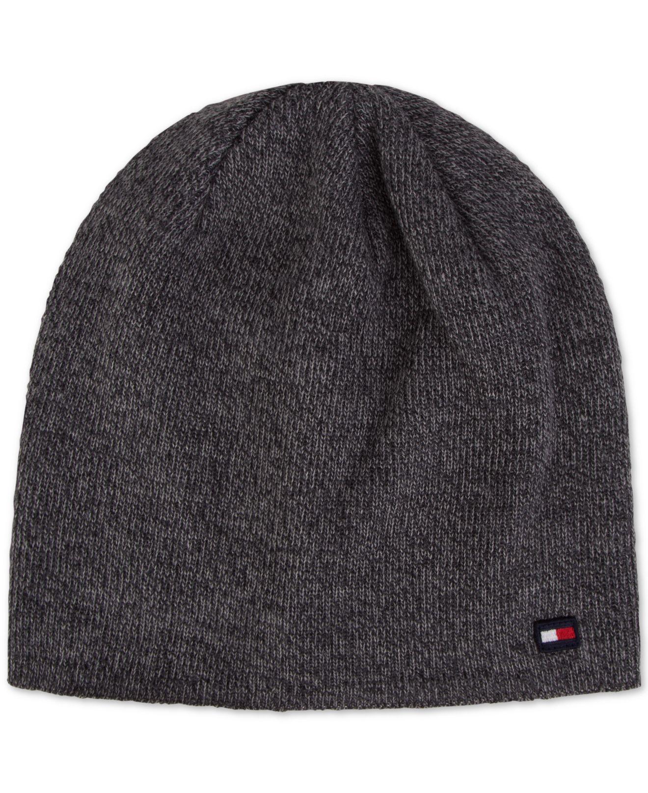 Tommy Hilfiger Finegauge Marled Beanie in Gray for Men Lyst