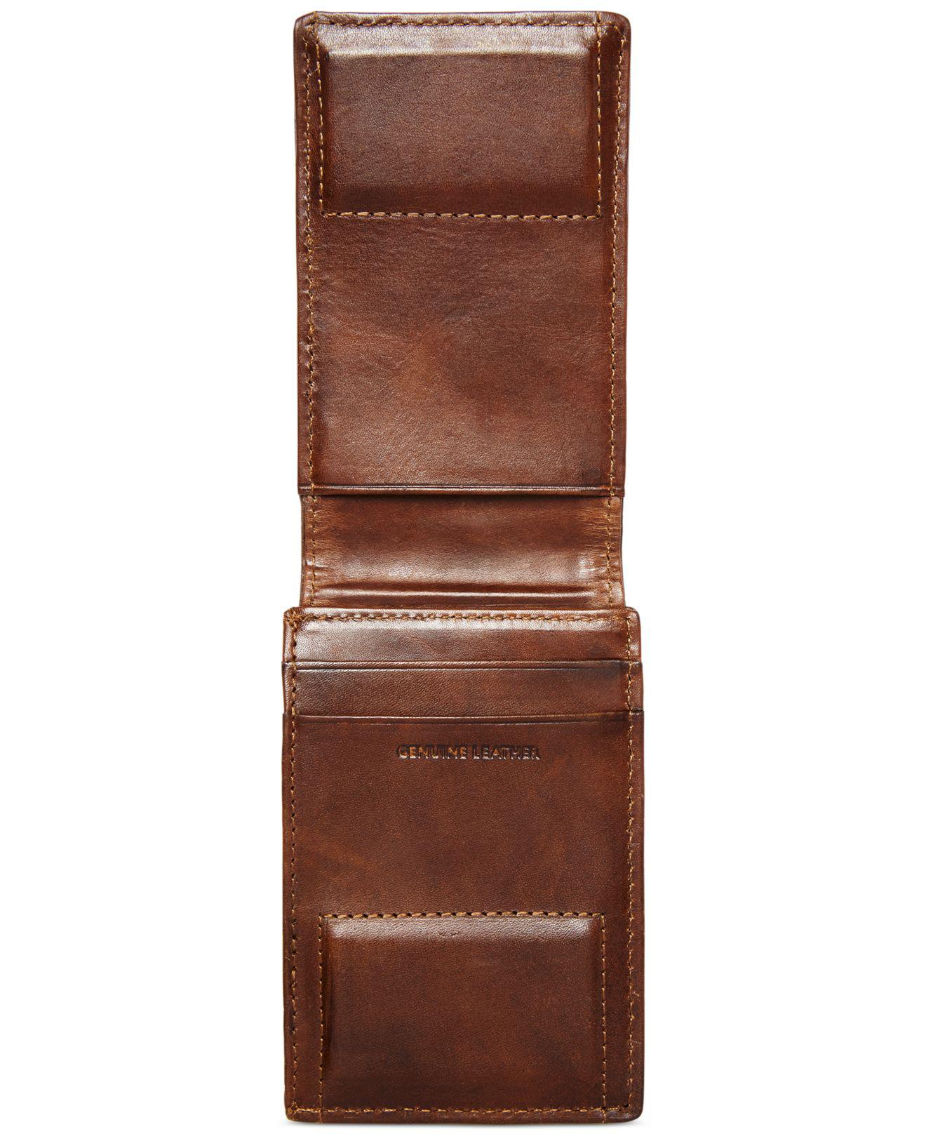 Guess Leather Naples Id Credit Card Frontpocket Wallet in